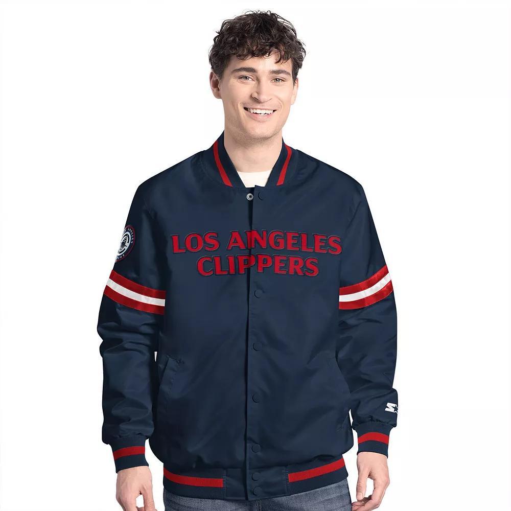 Men's Starter  Black Boston Celtics Scout Varsity Full-Snap Jacket, Size: Small Product Image