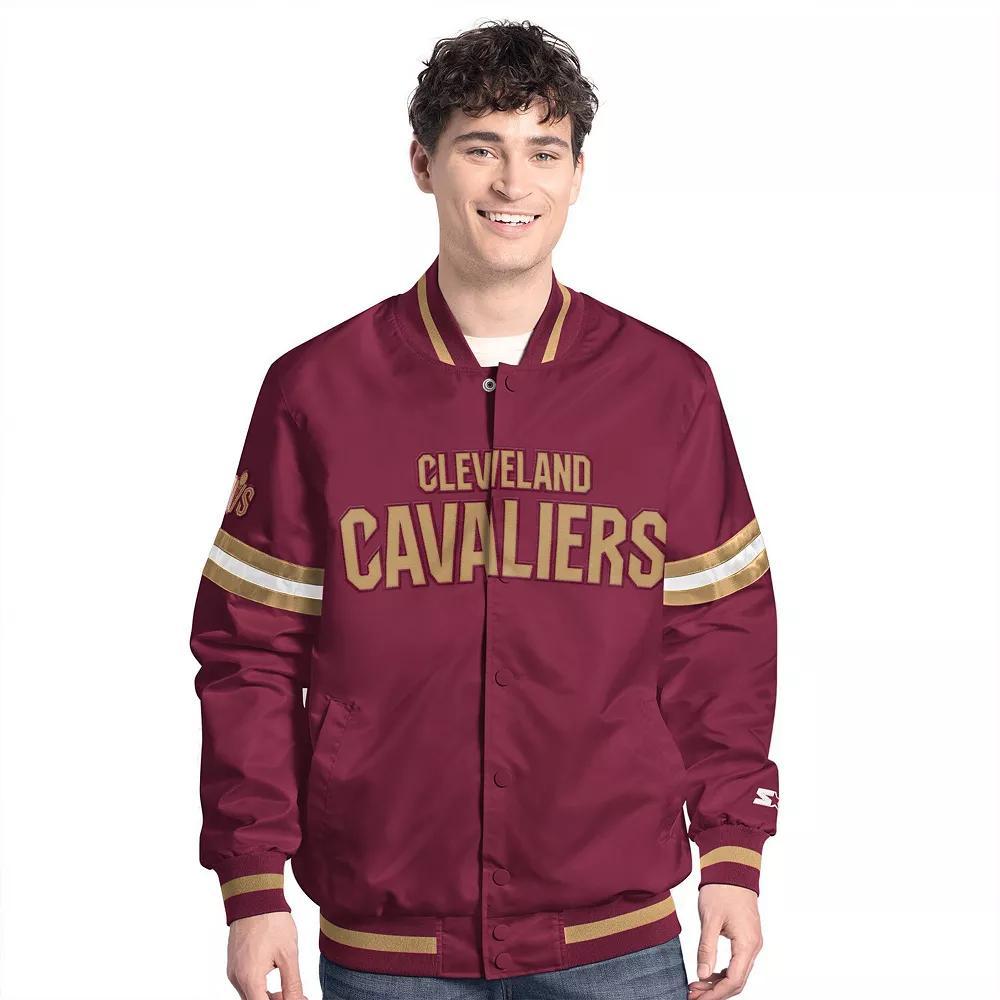Men's Starter  Green Philadelphia Eagles Vintage Scout Full-Snap Varsity Jacket, Size: Large Product Image