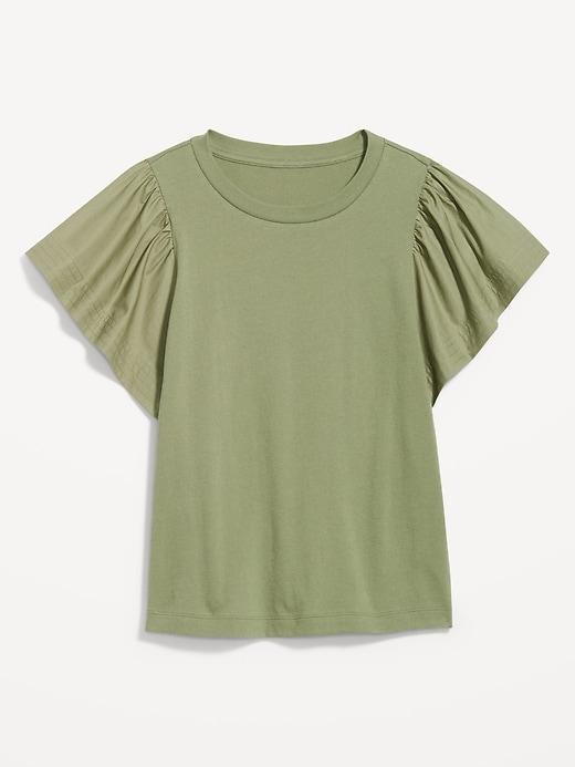 Flutter-Sleeve Combination Top Product Image