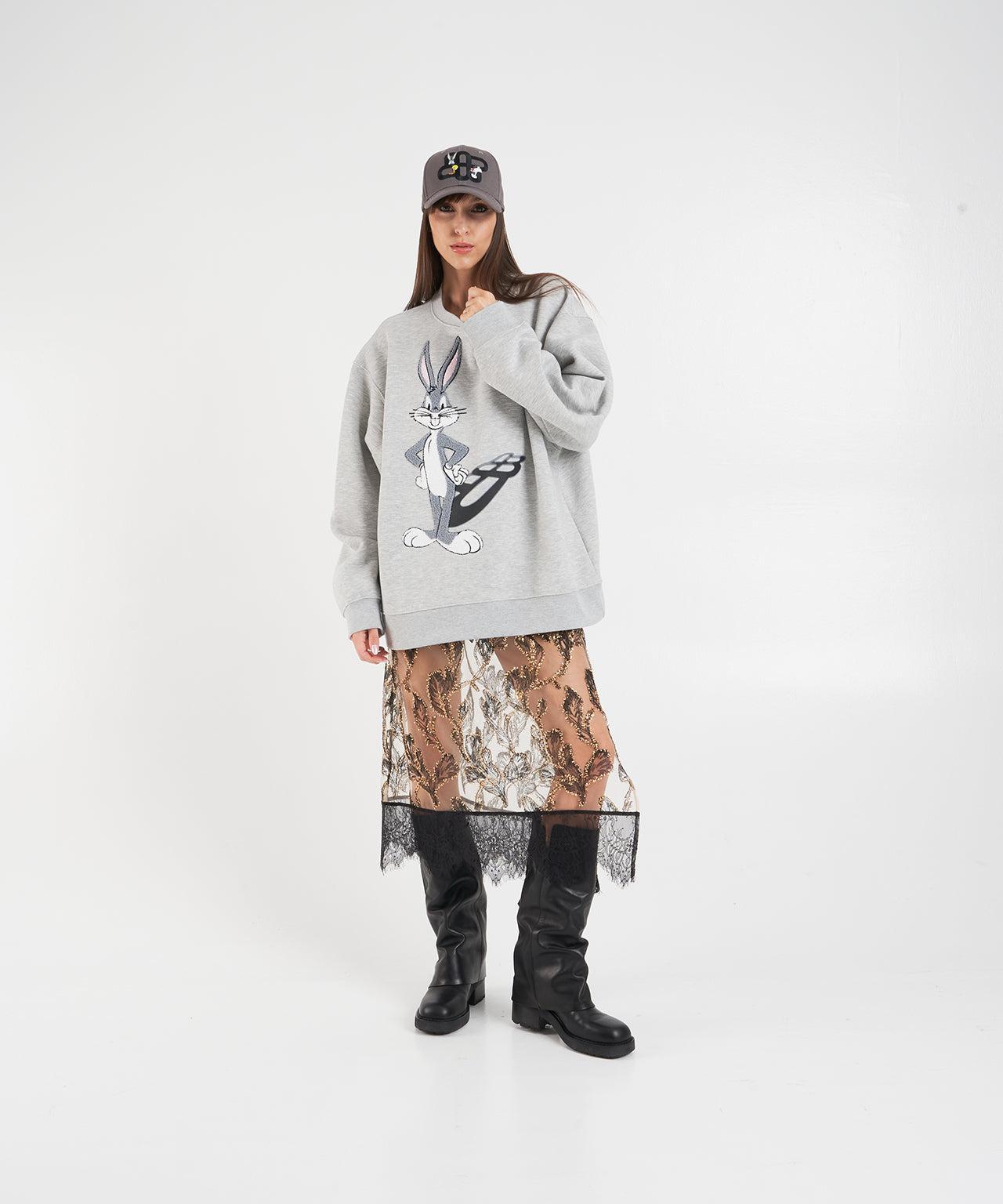 Midi skirt with embroideries Product Image