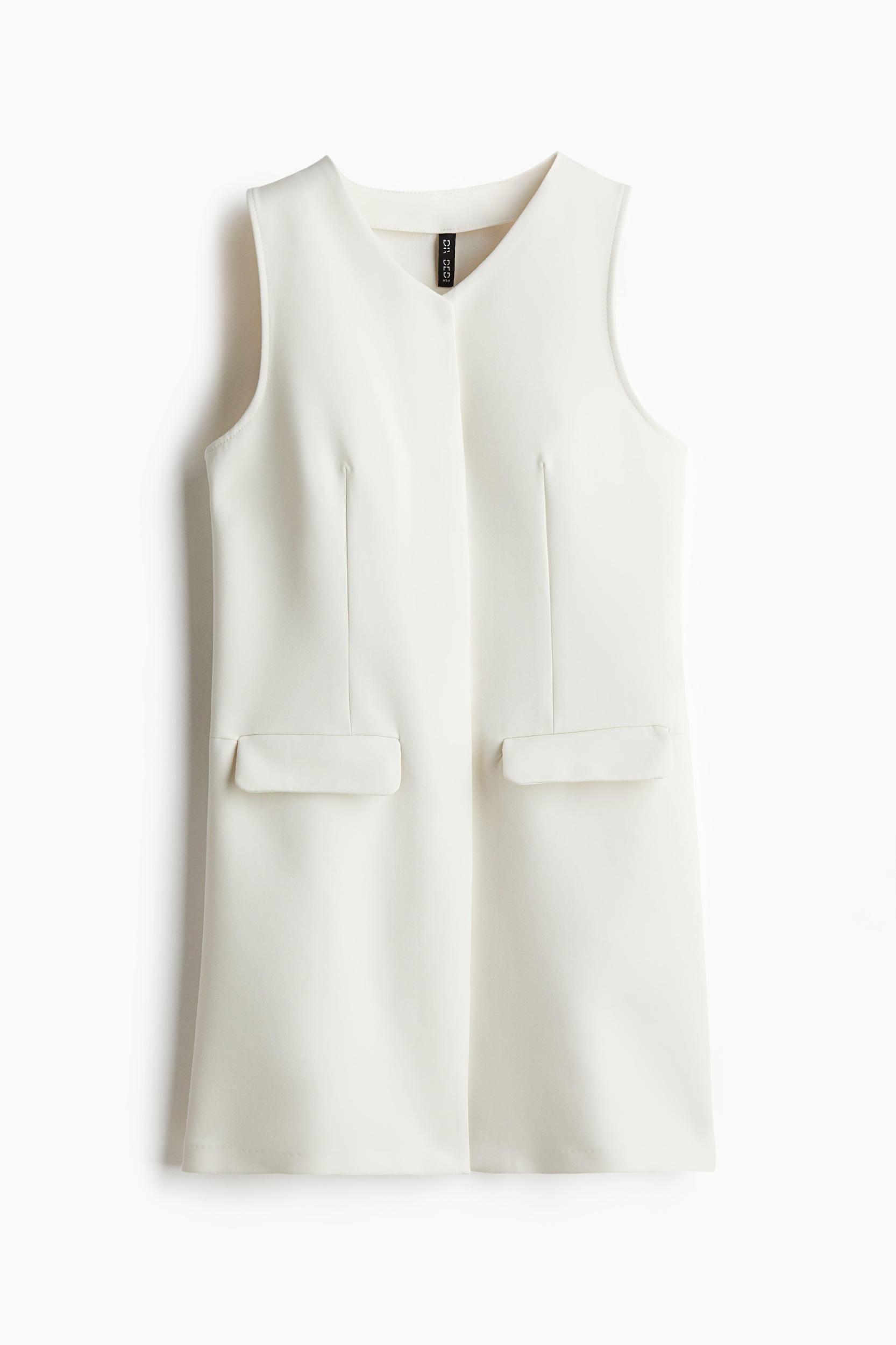 Pocket-Detail Sleeveless Dress Product Image