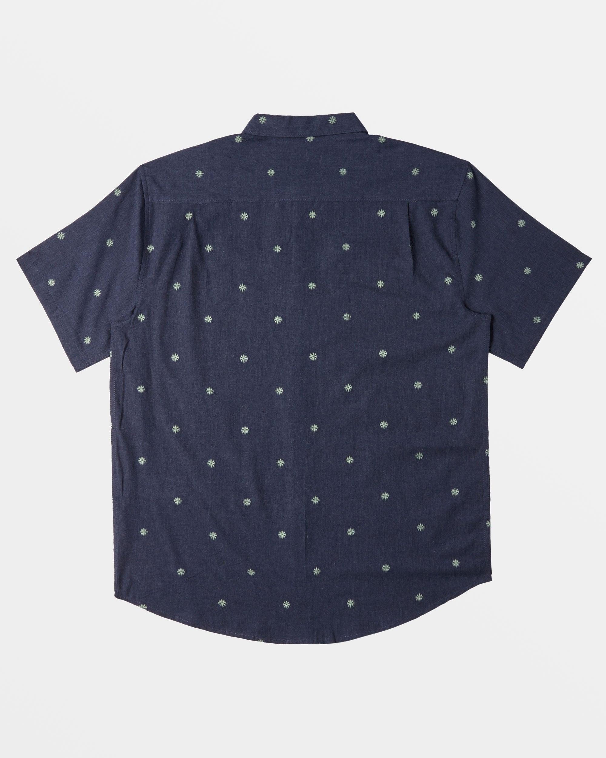 All Day Jacquard Short Sleeve Shirt - Dusty Navy Male Product Image