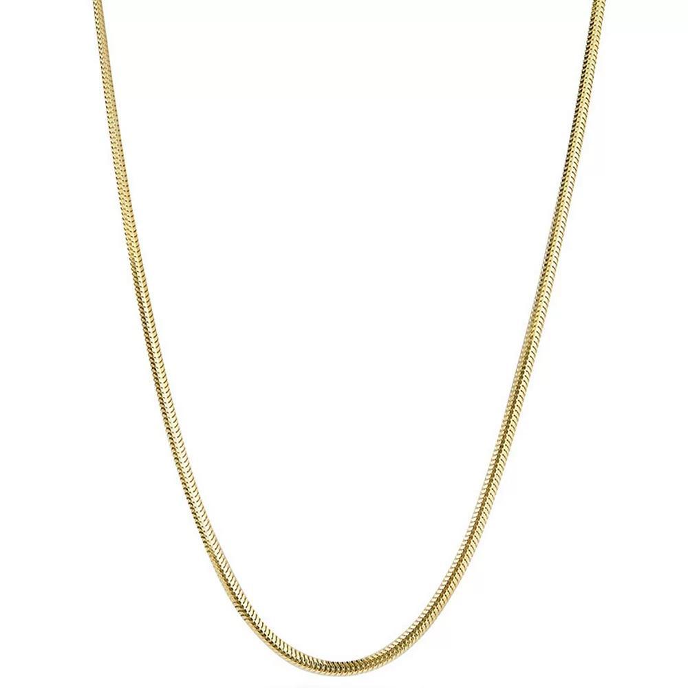 Sunkissed Sterling Snake Chain Necklace, Women's, Size: 18", Gold Tone Product Image