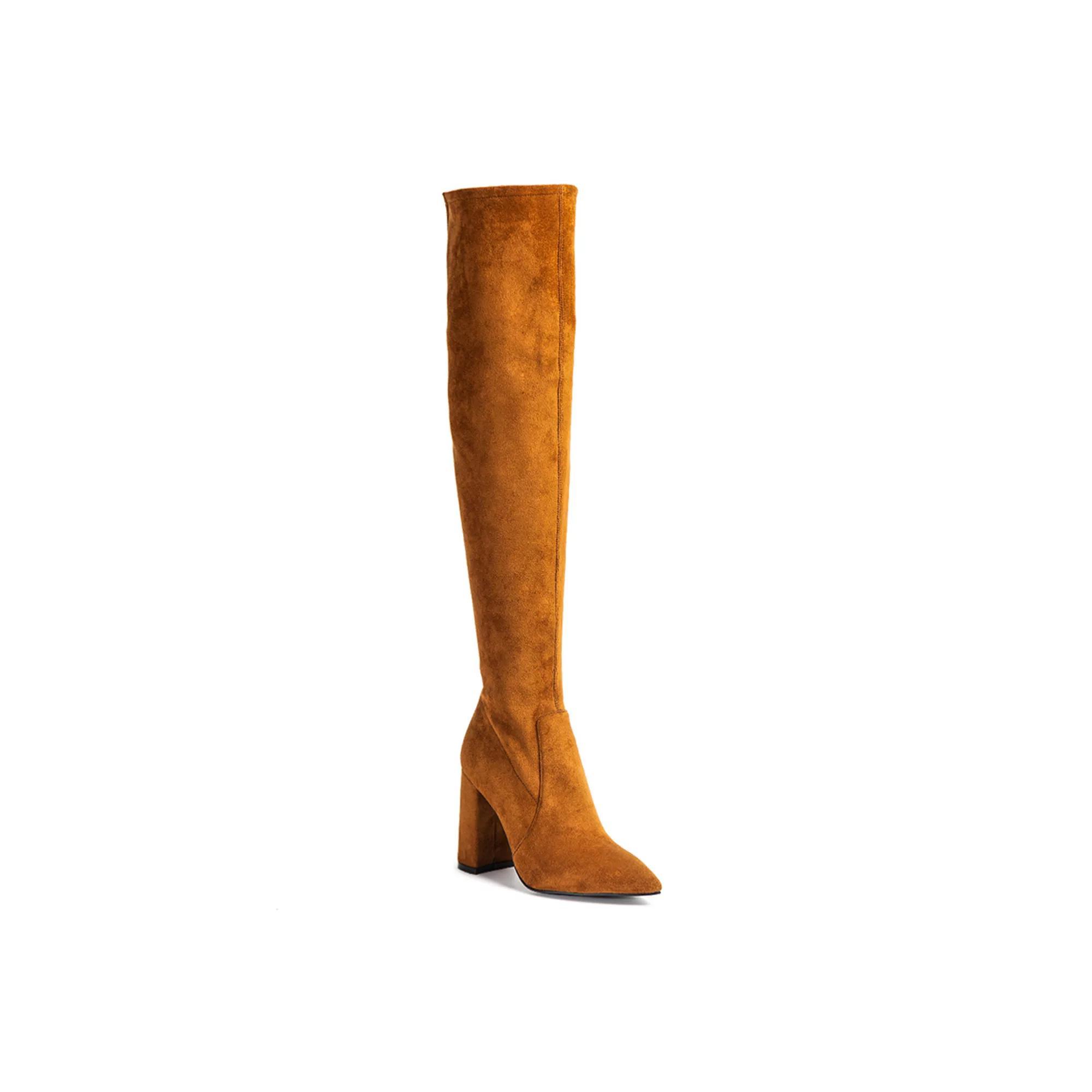 London Rag Flittle Women's Knee-High Boots, Size: 7, Natural Product Image