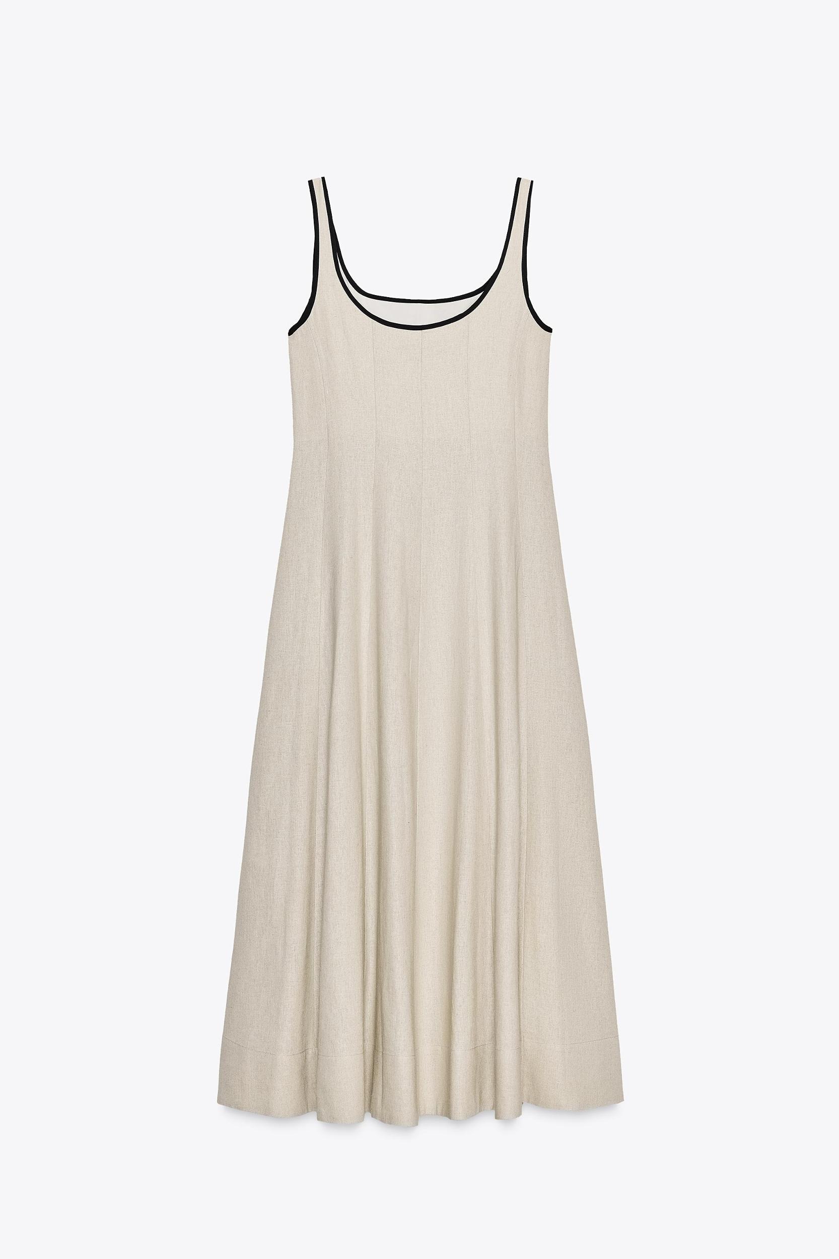 CONTRAST TRIM MIDI DRESS Product Image