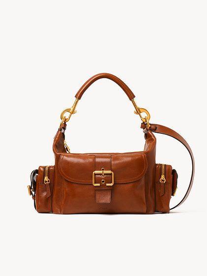 Camera bag in shiny leather Product Image