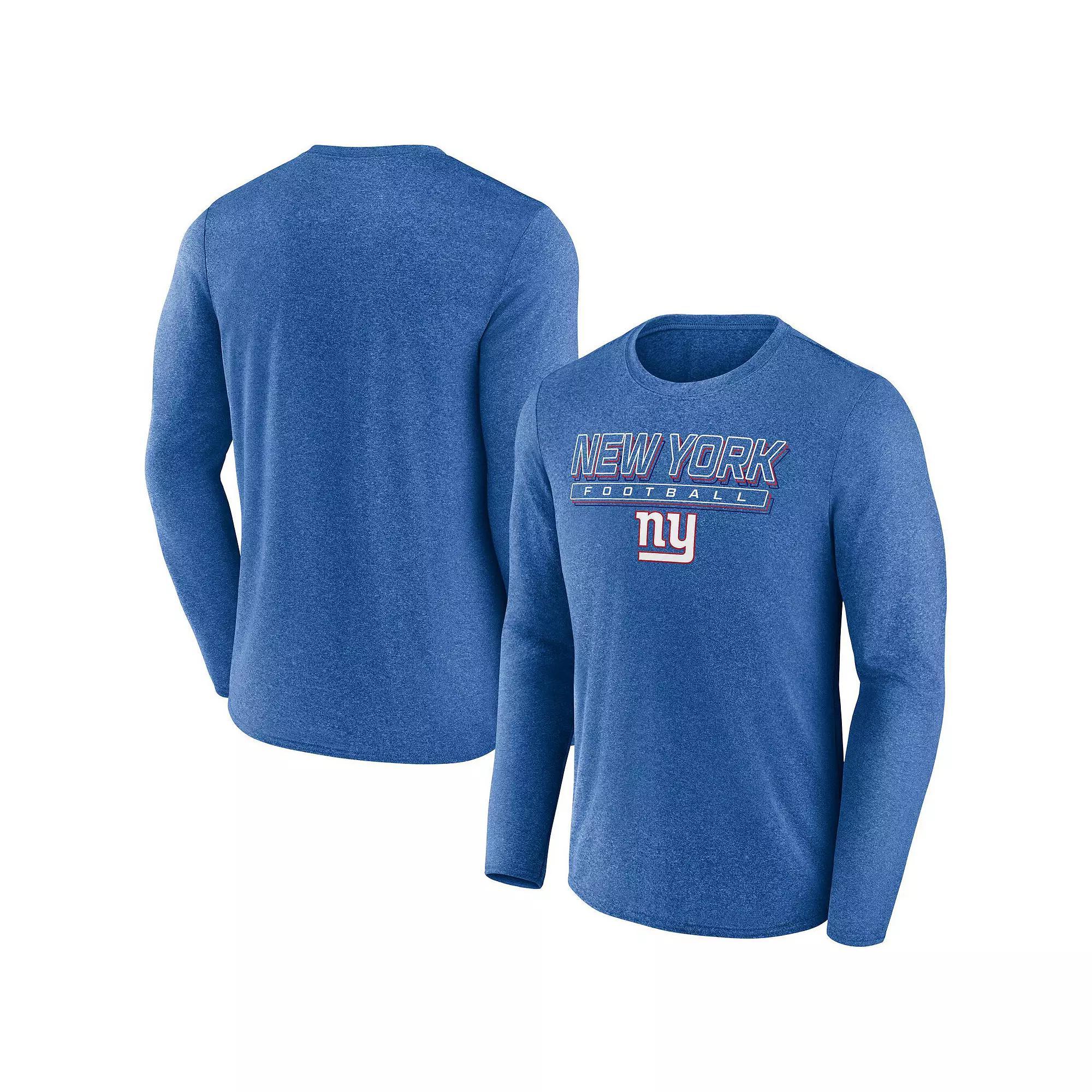 Men's Fanatics  Heather Royal New York Giants Fundamentals Long Sleeve T-Shirt, Size: 3XL, Blue Product Image