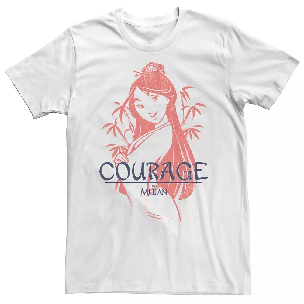 Big & Tall Disney Mulan Courage Tonal Vintage Tee, Mens Product Image