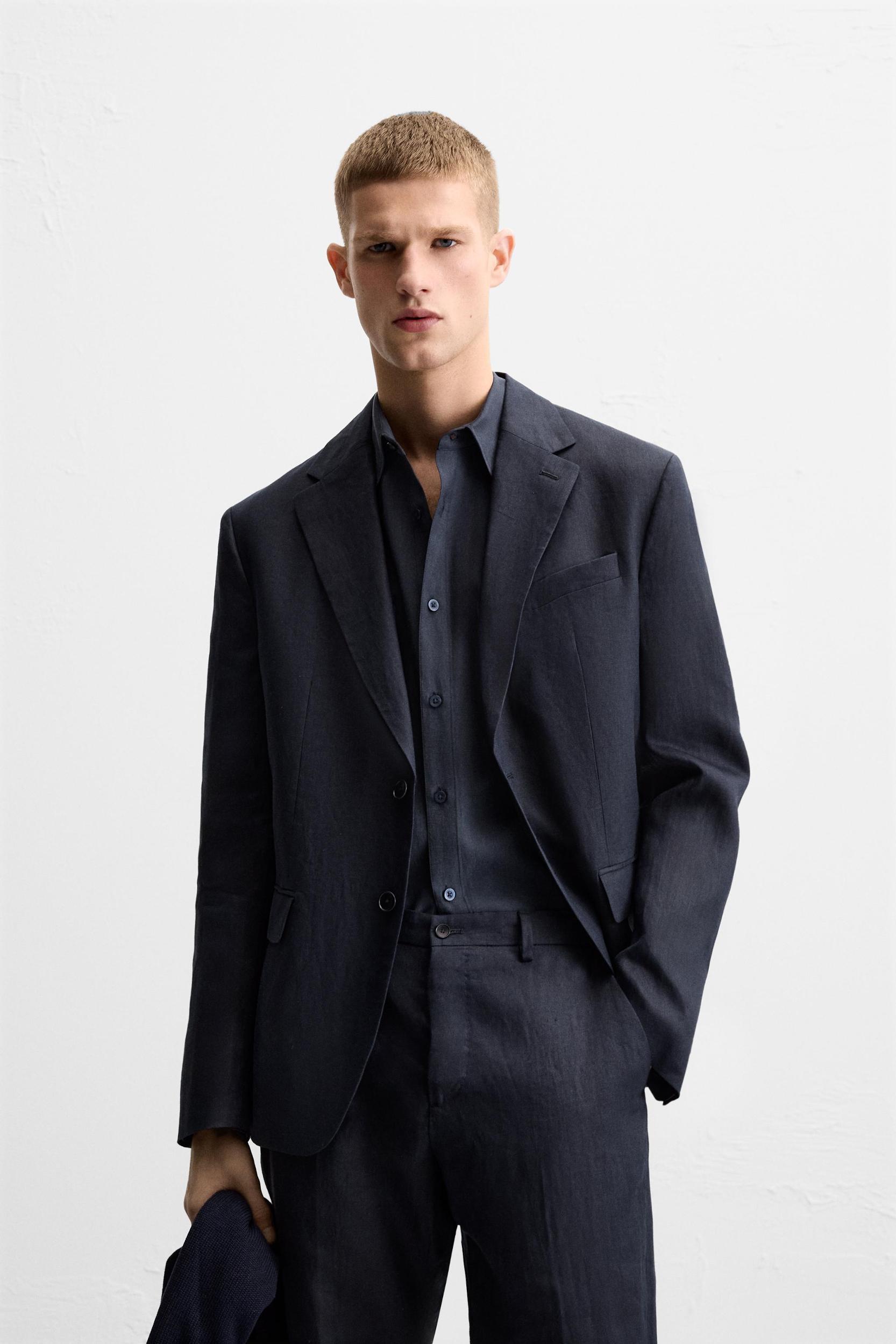 100% LINEN SUIT BLAZER Product Image