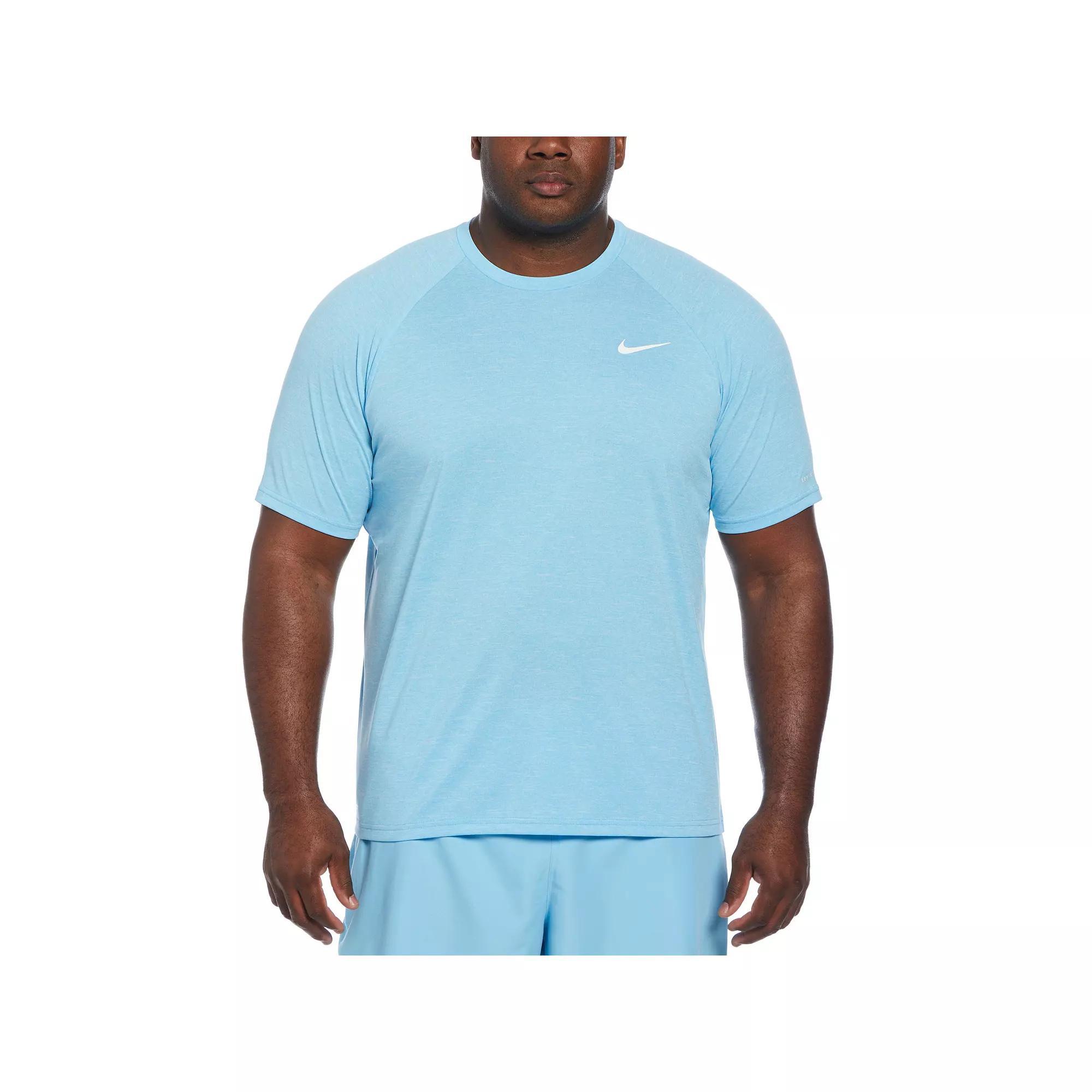 Big & Tall Nike Dri-FIT UPF 40+ Heathered Hydroguard Swim Top, Mens Product Image