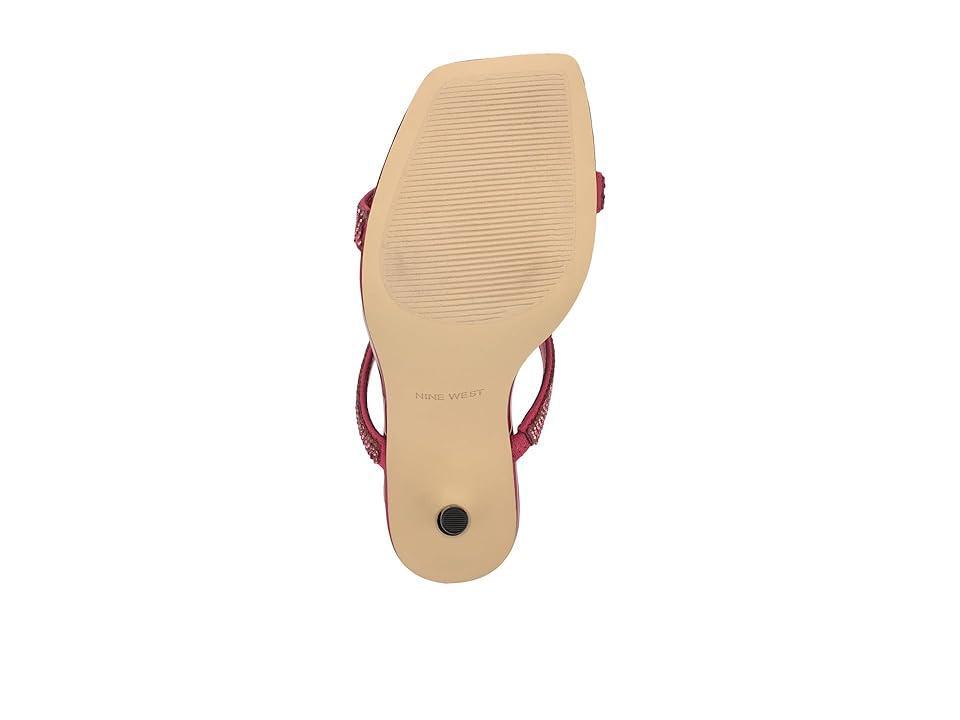 Nine West Yogirl Women's Square Toe Slip-On Dress Sandals, Size: 10, Dark Pink Shimmer Product Image