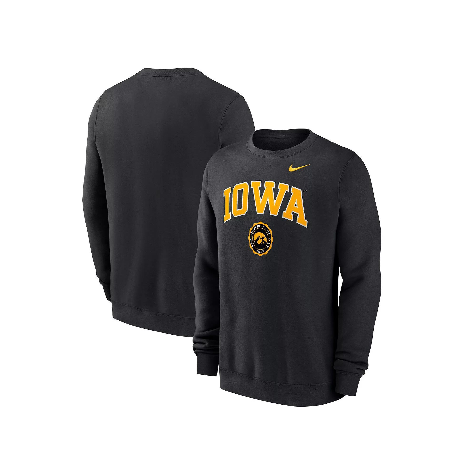 Iowa Hawkeyes Arched Seal Nike Men's College Pullover Crew Product Image