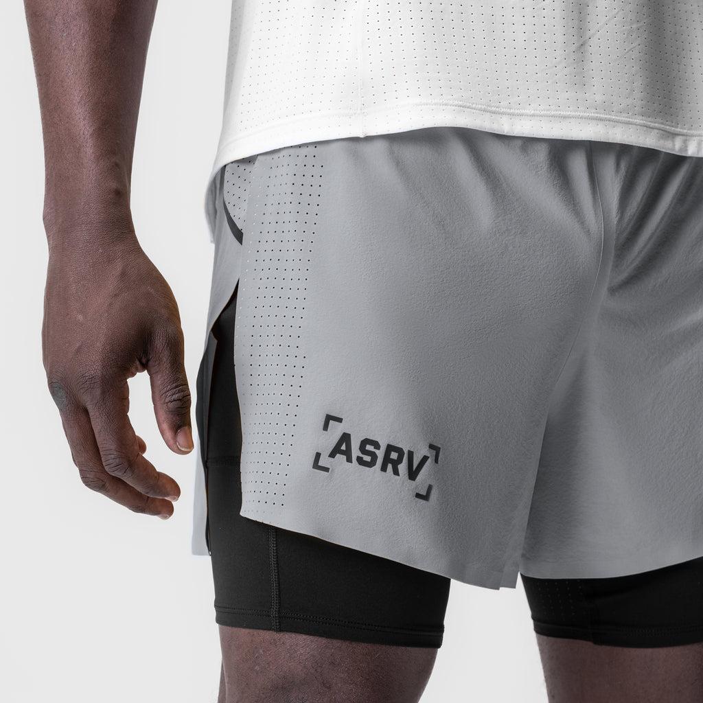 0951. Aerotex™ 4" High Split Liner Short - Slate Grey Product Image