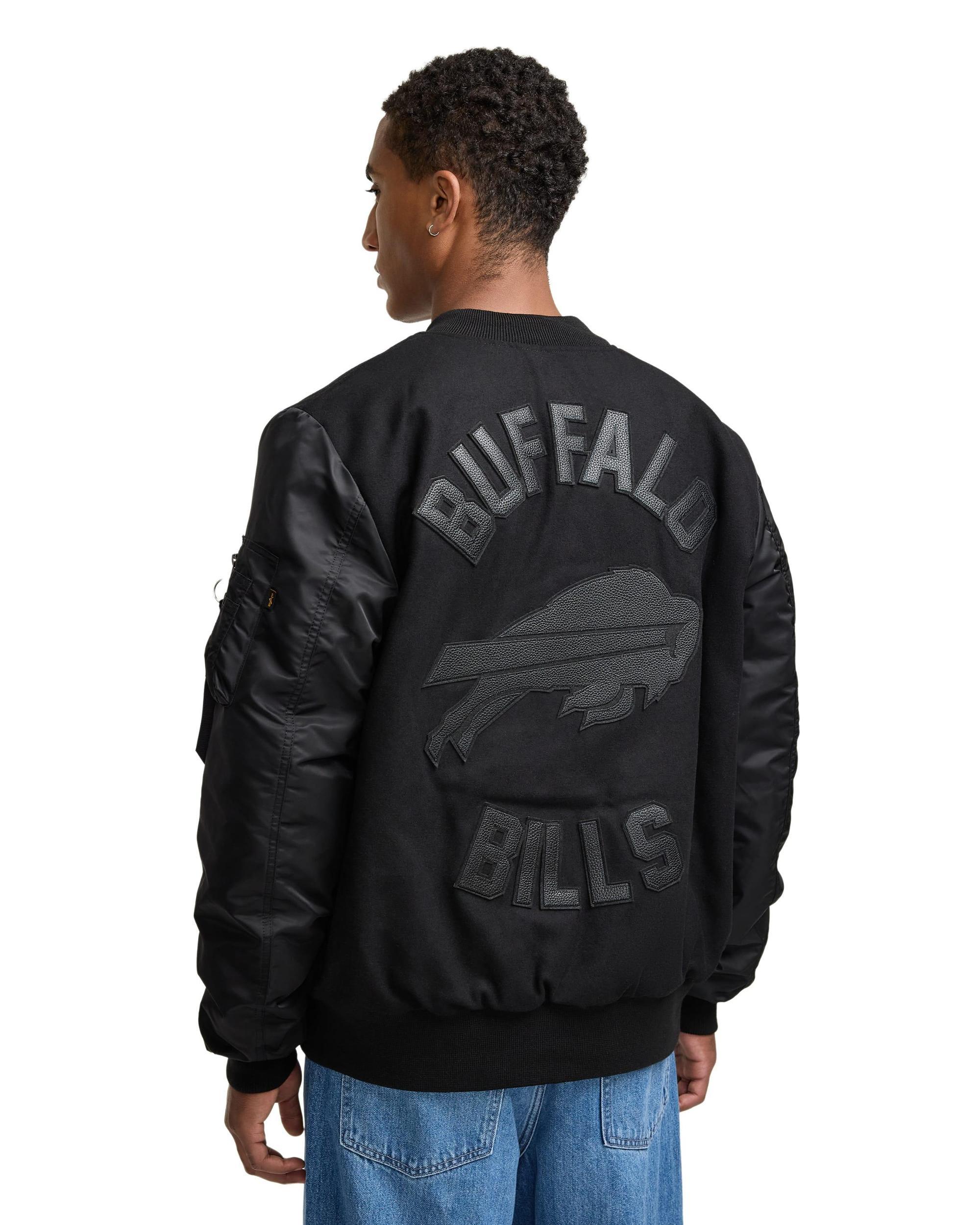 Alpha Industries x Dallas Cowboys MA-1 Wool Varsity Jacket Black Male Product Image