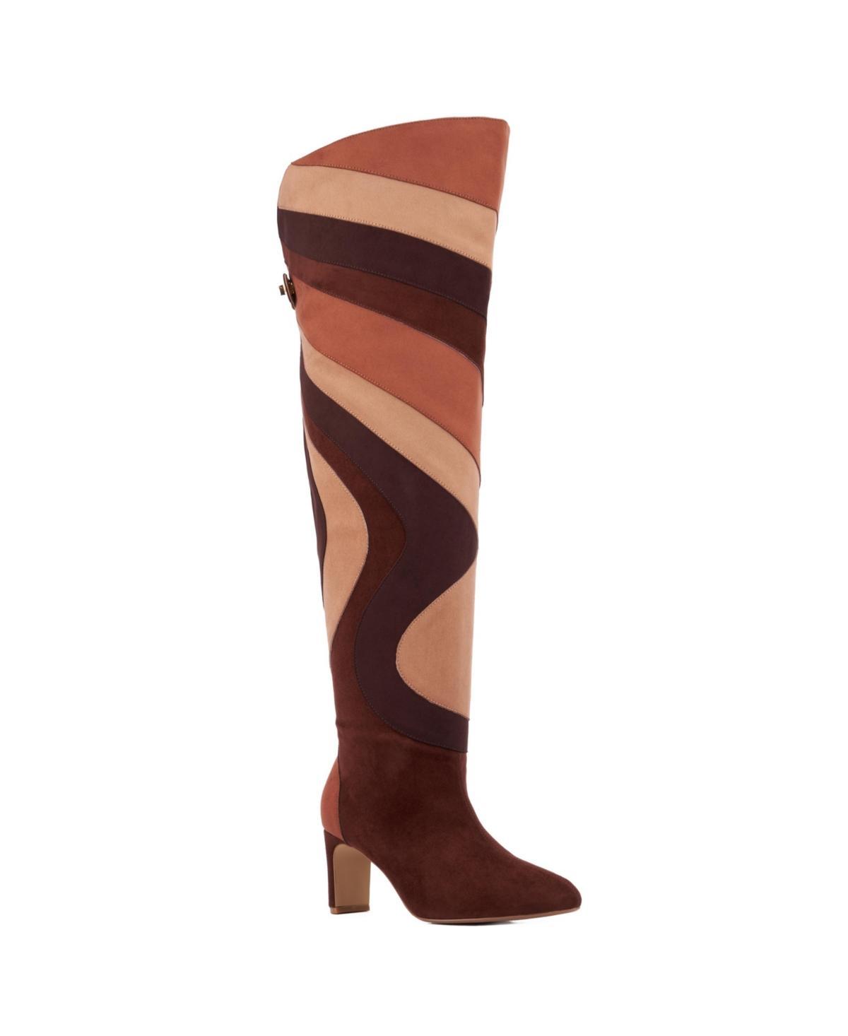 Women's Fashion to Figure Harmonia Thigh-High Wide Width Boots, Size: 12 Wide, Brown Team Product Image