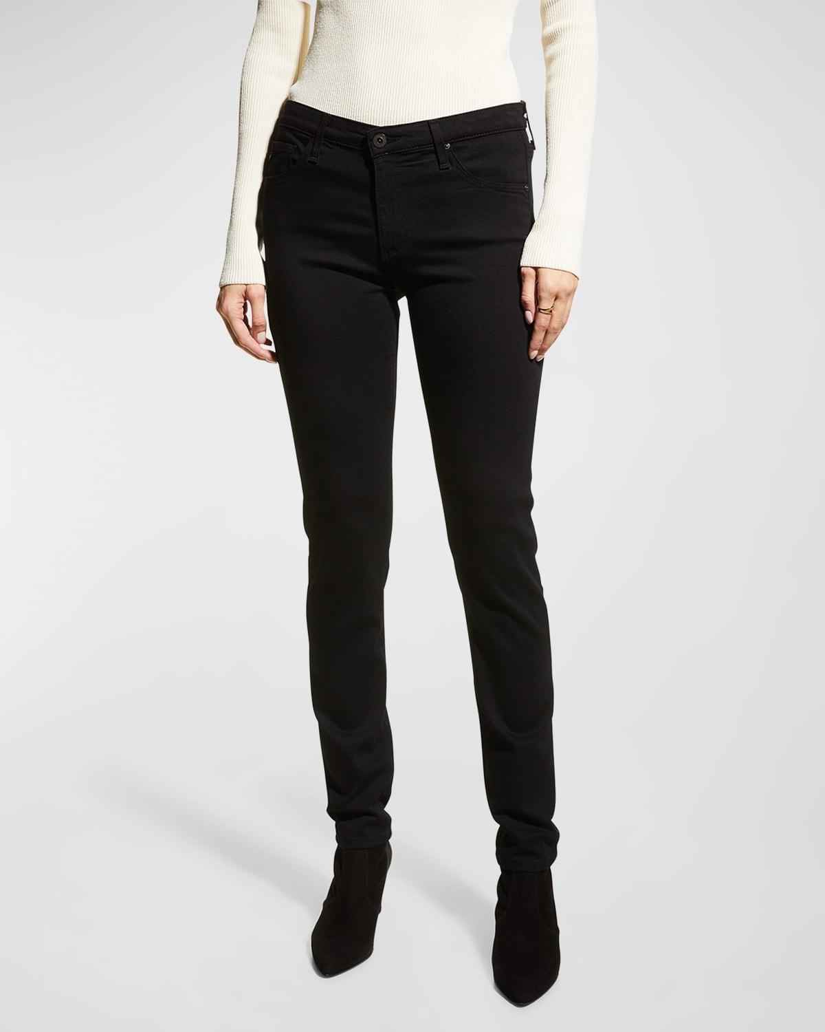 Ag Prima Mid Rise Cigarette Jeans in Black Product Image