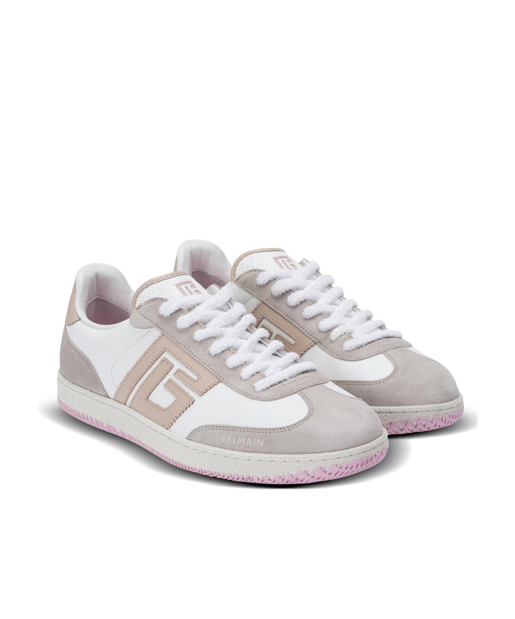 BALMAIN Swan Sneakers In 1ce Jaune Pale/nude Product Image