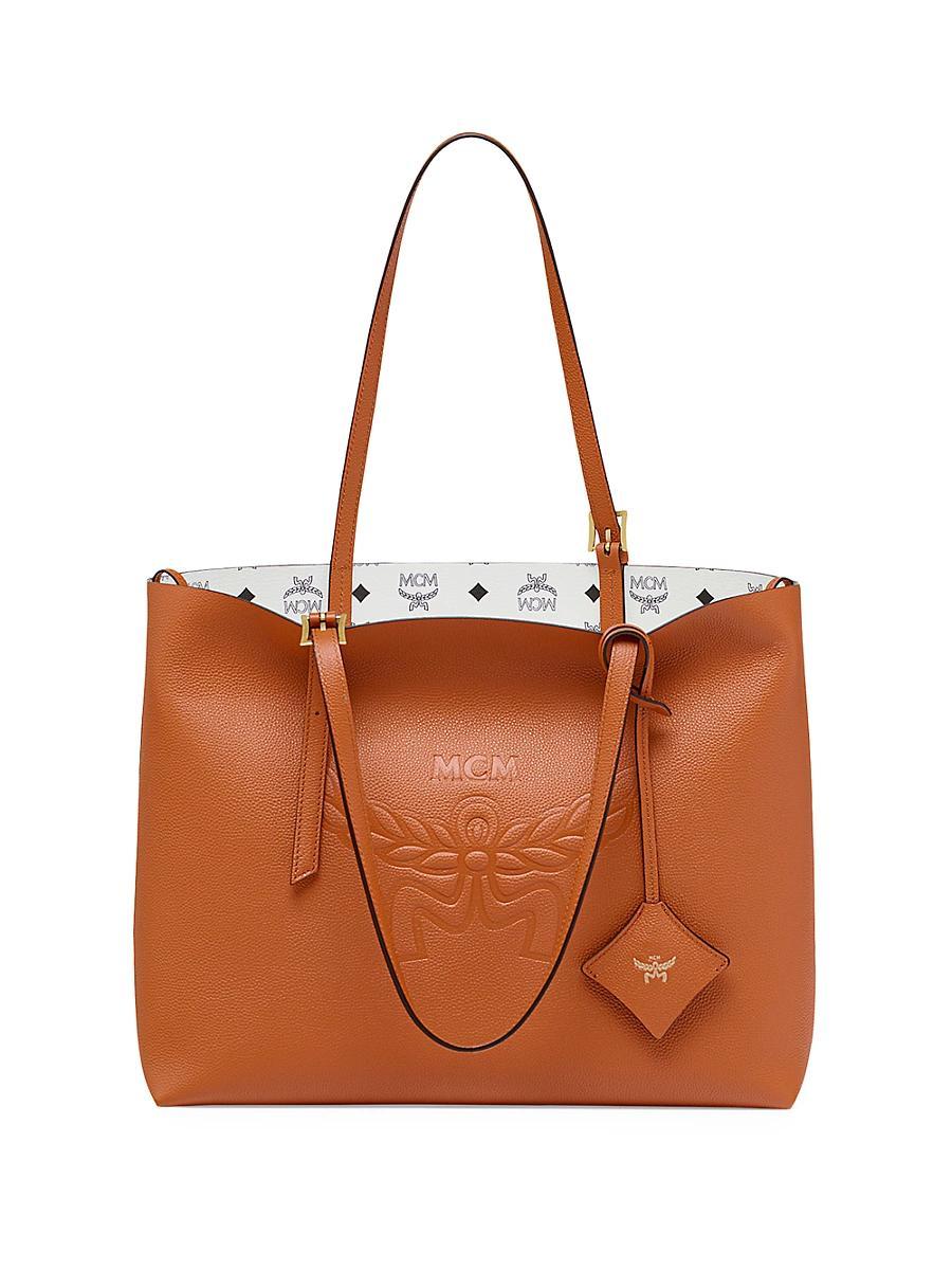 Mcm Himmel Medium Leather Shopper Bag Product Image