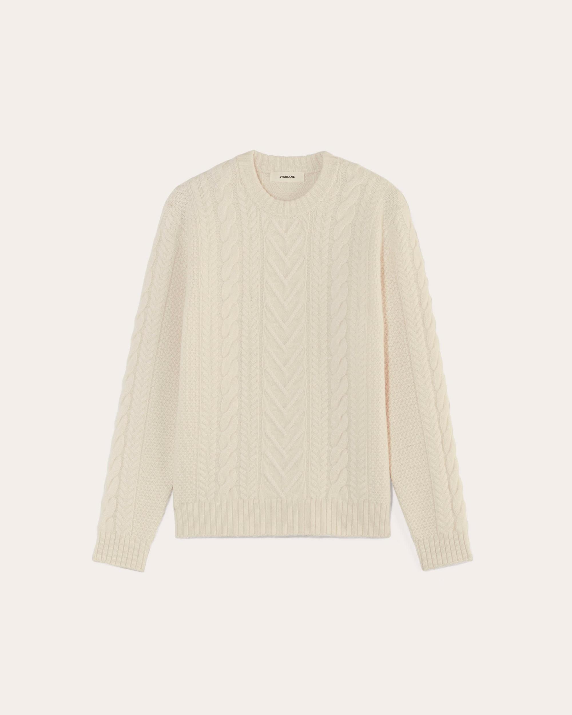 The Felted Merino Cable-Knit Crew Product Image