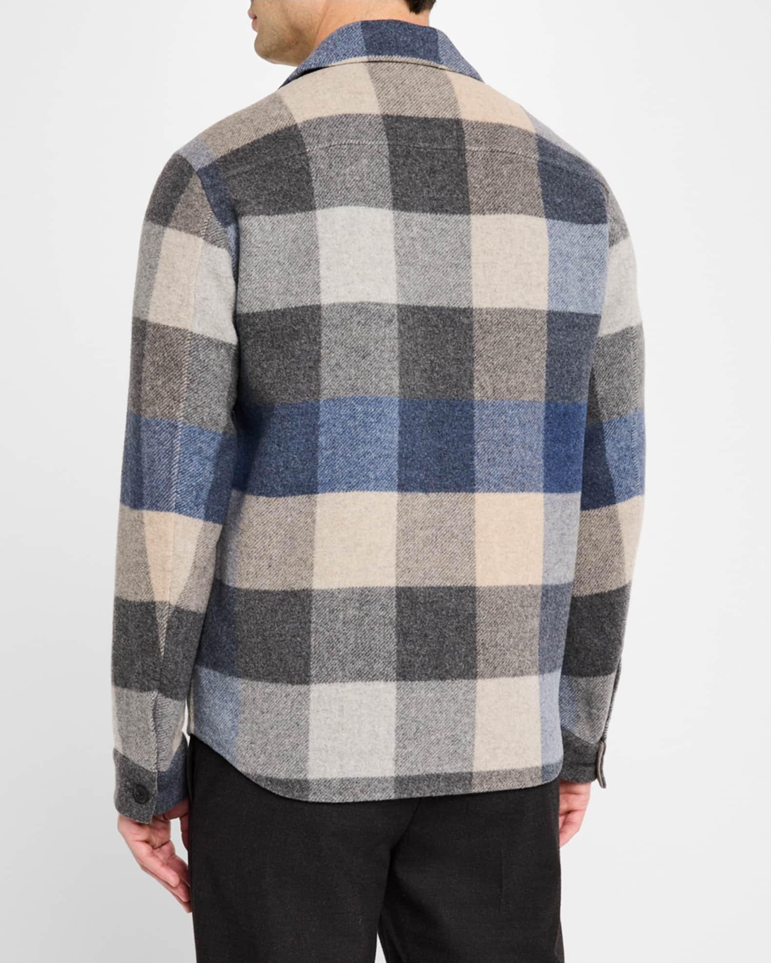 Mens Plaid Splittable Overshirt Product Image