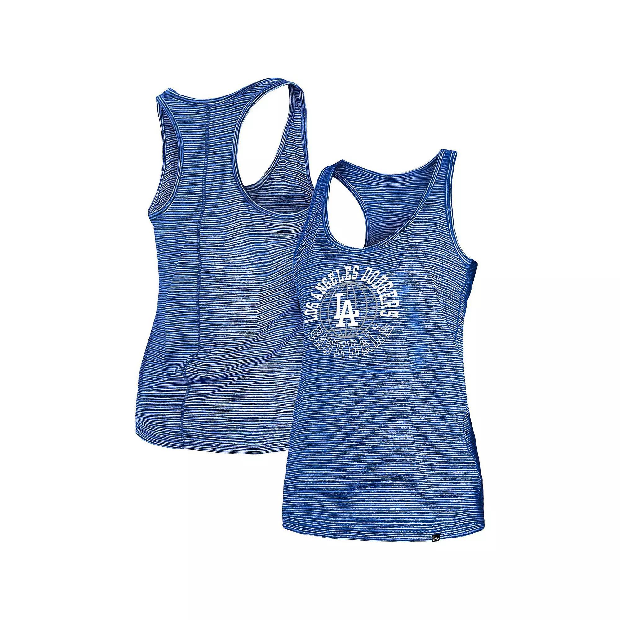 Women's New Era Royal Los Angeles Dodgers Active Racerback Tank Top, Size: Large, Blue Product Image