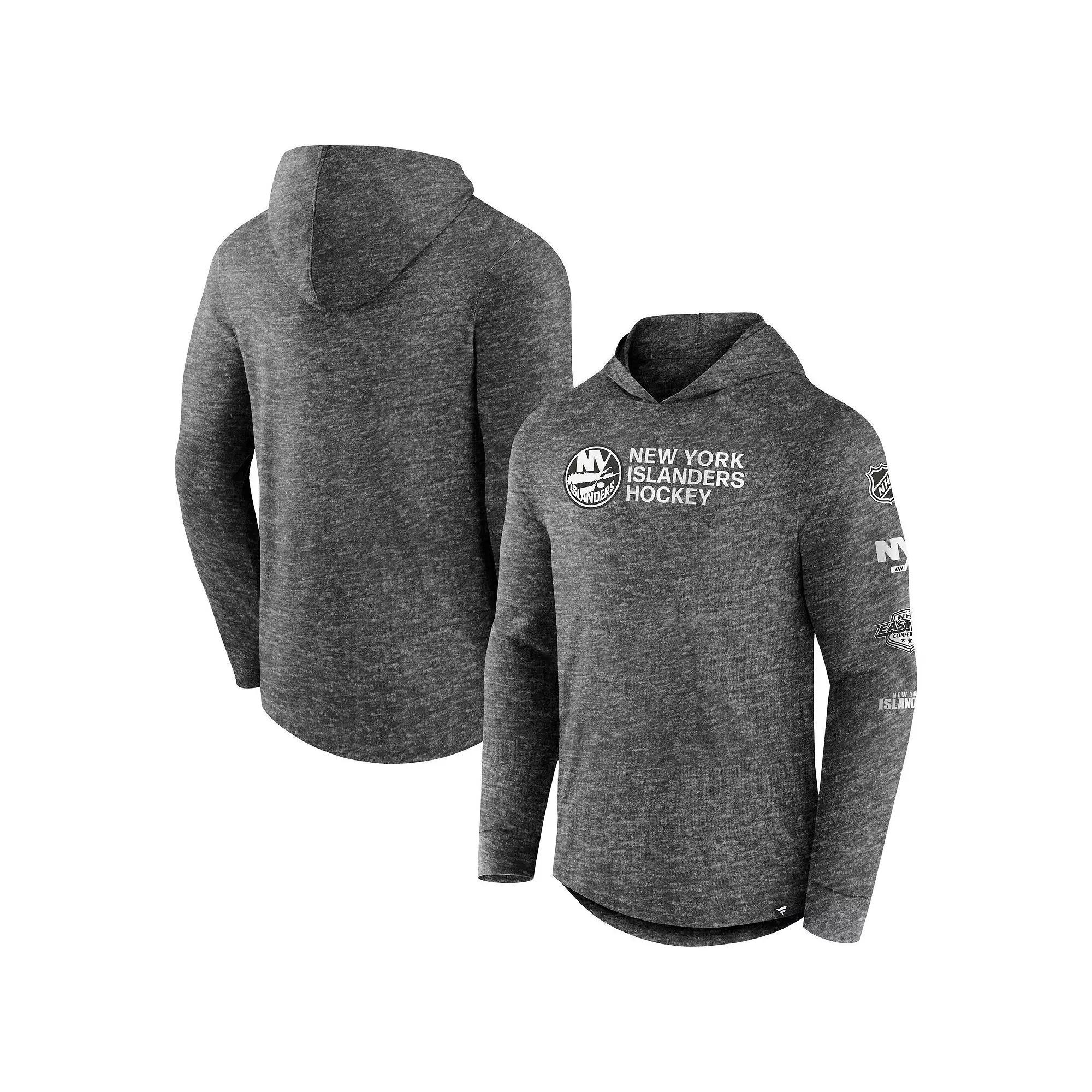 Men's Fanatics Branded  Heather Charcoal Seattle Kraken Stacked Long Sleeve Hoodie T-Shirt, Size: Medium, Krk Charco Product Image