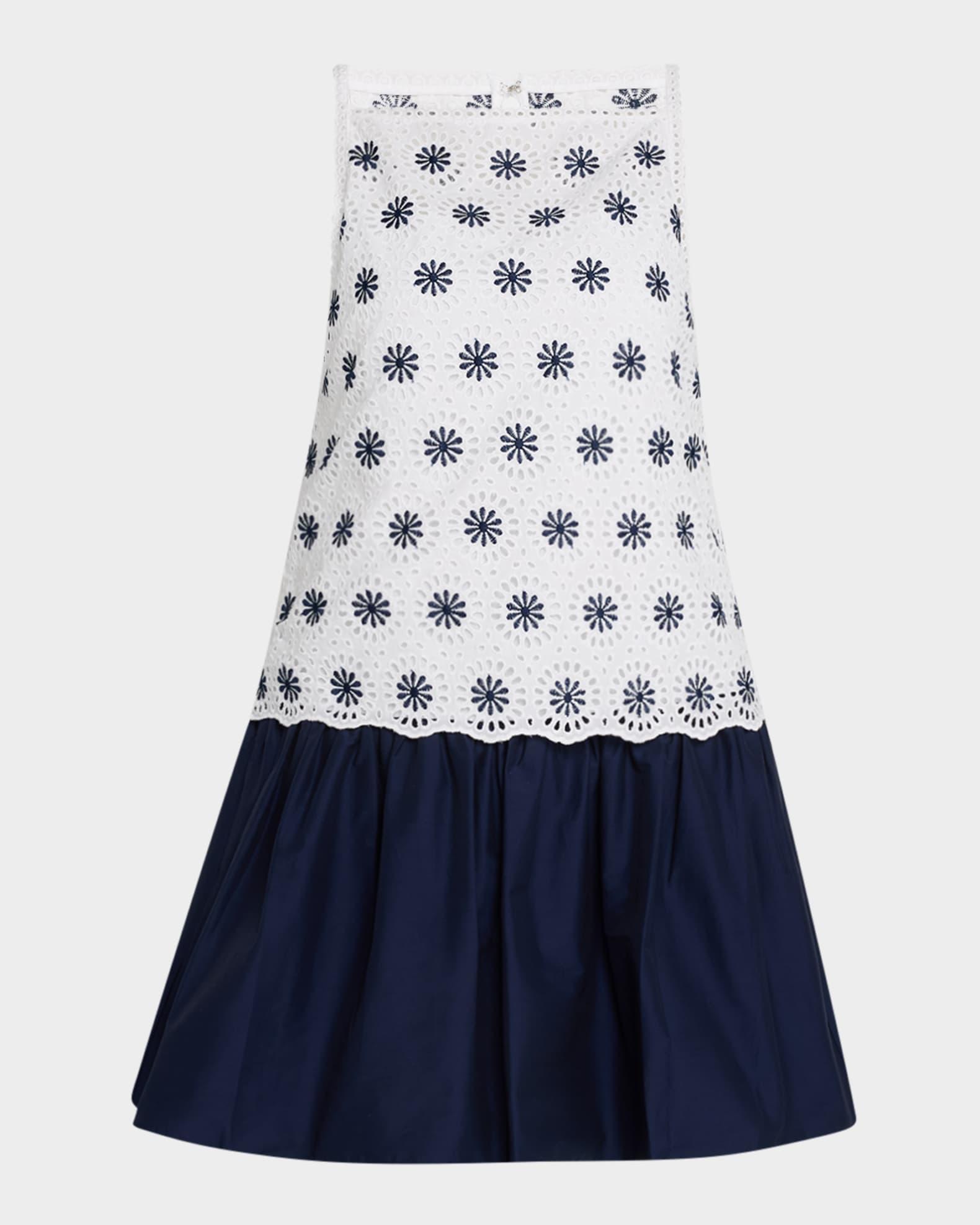 Grace Eyelet Drop-Waist Mini Dress Product Image