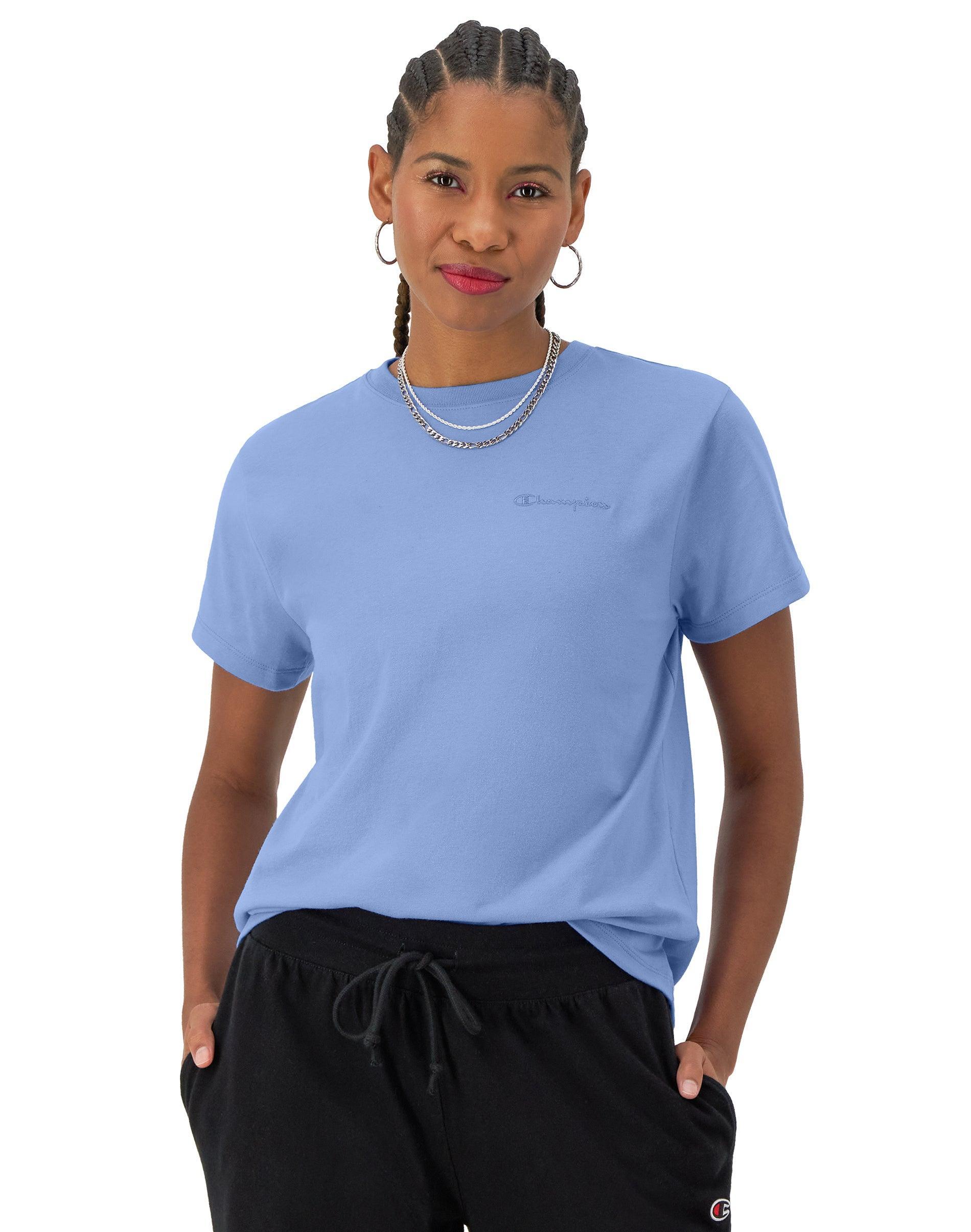 Womens Champion Classic T-Shirt, C Logo Marzipan Pink M Product Image