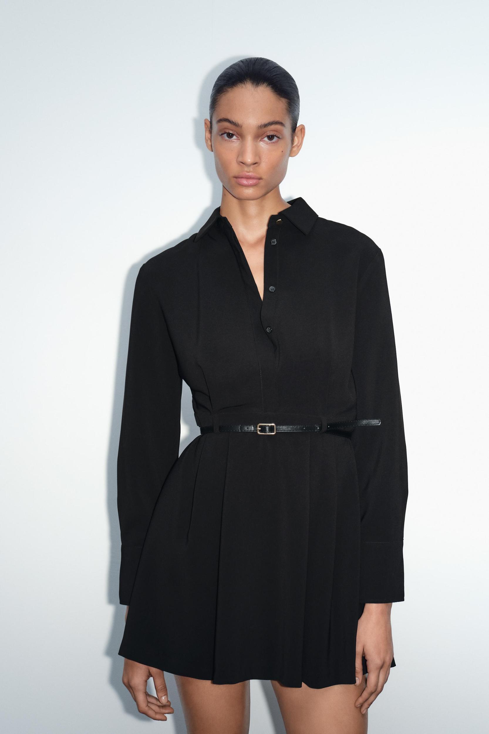 BELTED MINI DRESS Product Image