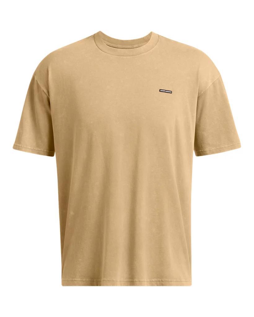 Men's UA Heavyweight Oversized Logo Wash Short Sleeve Product Image