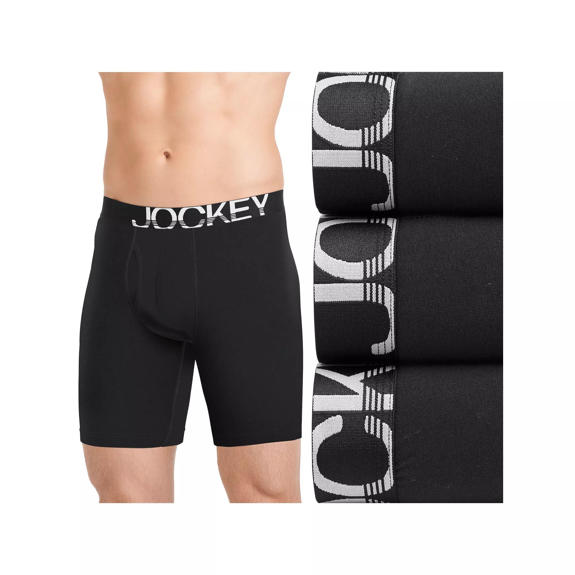 Men's Jockey® 3-pack ActiveStretch™ Long Leg Briefs, Size: Medium, Turquoise Assorted Product Image