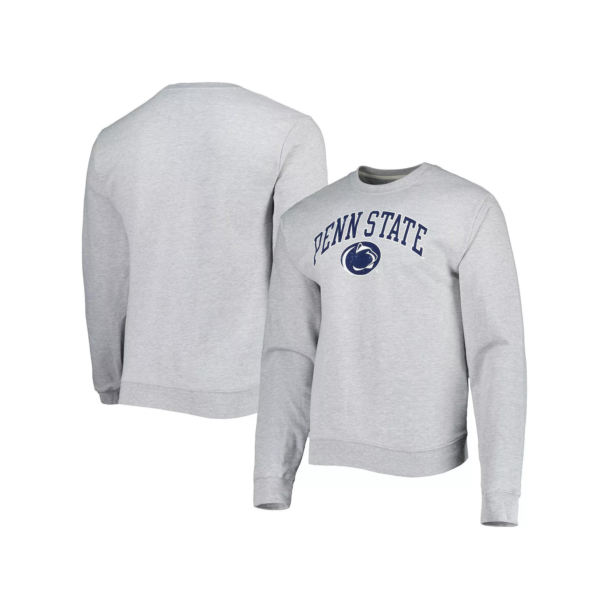 Men's League Collegiate Wear Heather Gray Penn State Nittany Lions 1965 Arch Essential Lightweight Pullover Sweatshirt, Size: 2XL, Grey Product Image