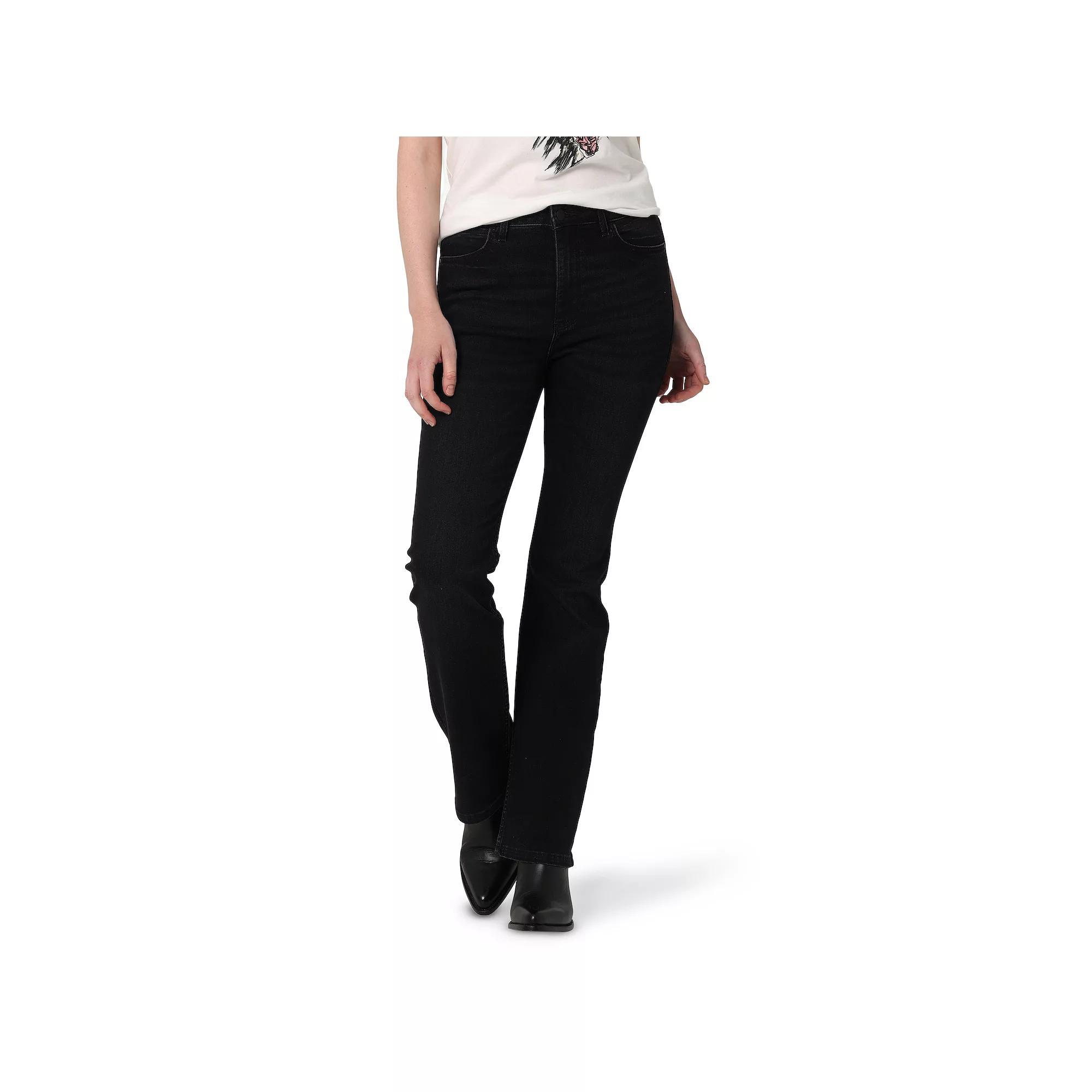 Women's Wrangler High-Rise Bootcut Jeans, Size: 4X32, Black Product Image