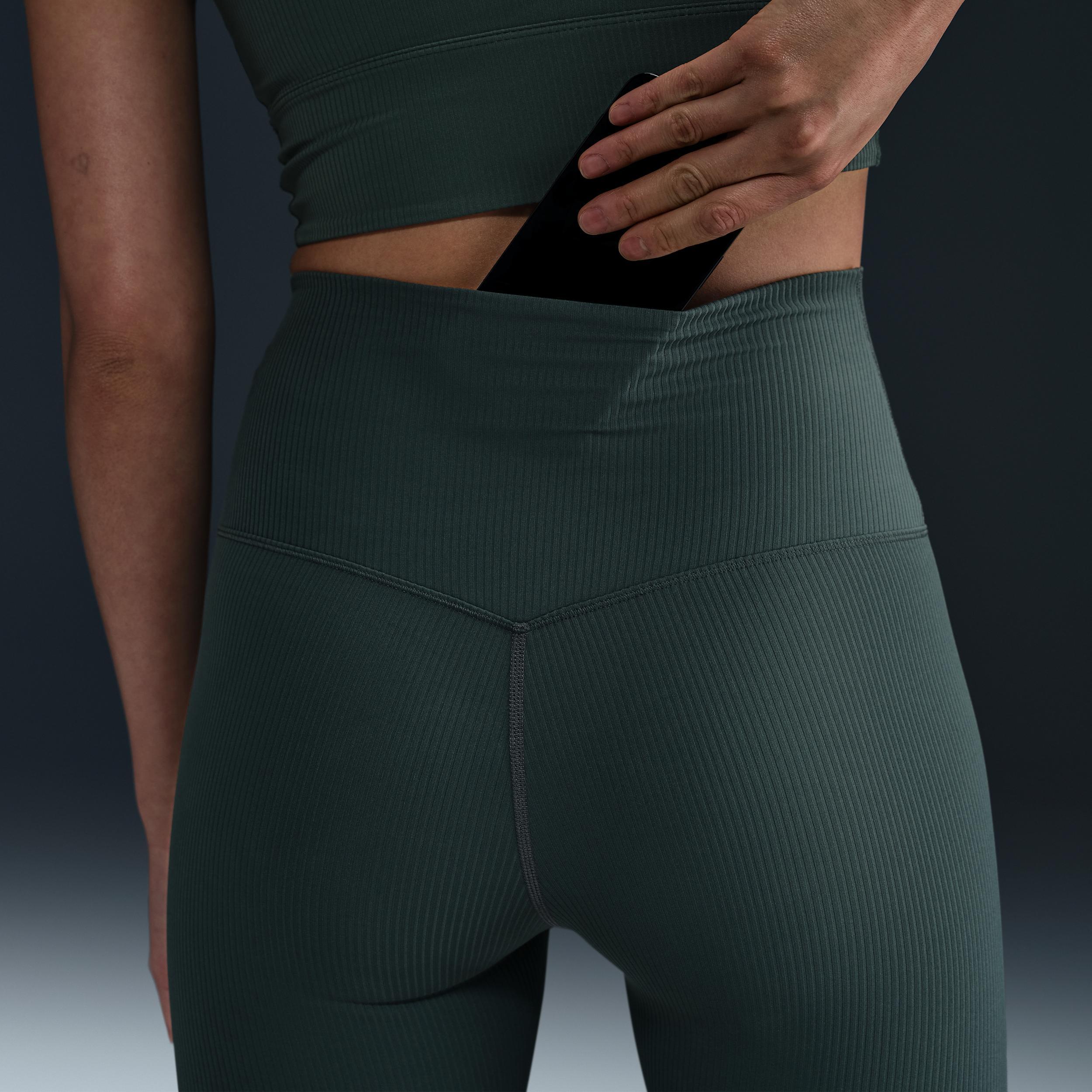 Nike Women's Zenvy Rib Gentle-Support High-Waisted 7/8 Leggings Product Image
