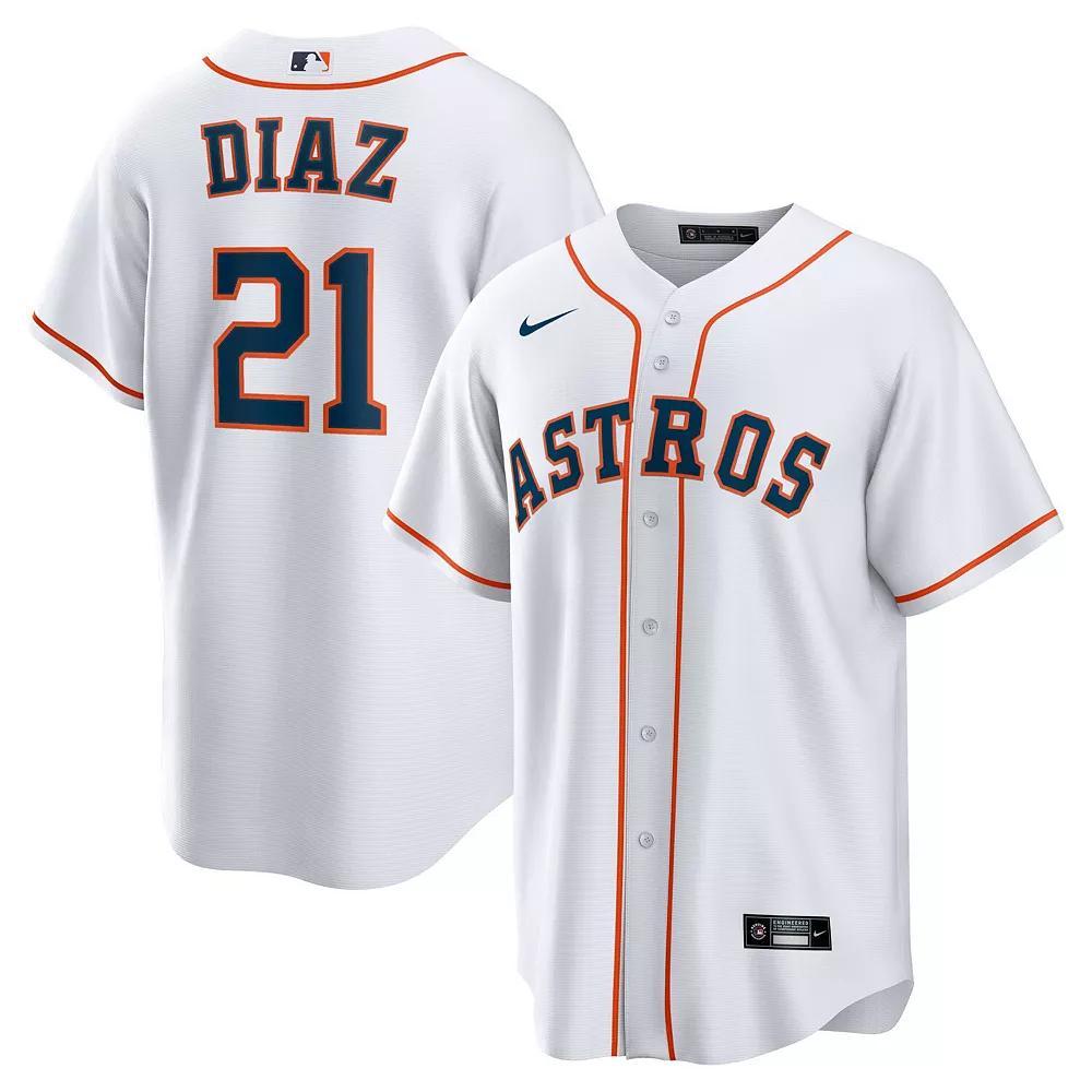 Men's Nike Yainer Diaz White Houston Astros Home Replica Jersey, Size: Medium Product Image