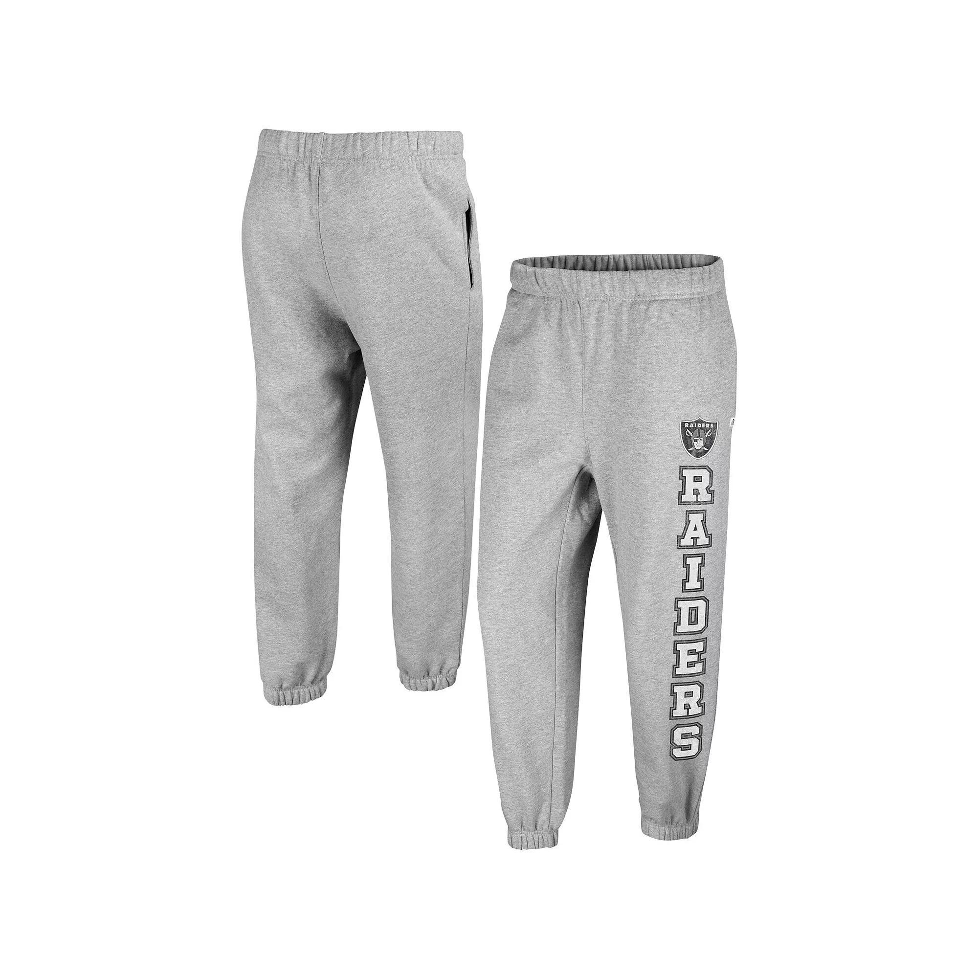 Women's '47 Gray Las Vegas Raiders Double Pro Harper Jogger Sweatpants, Size: Medium, Lvr Grey Product Image
