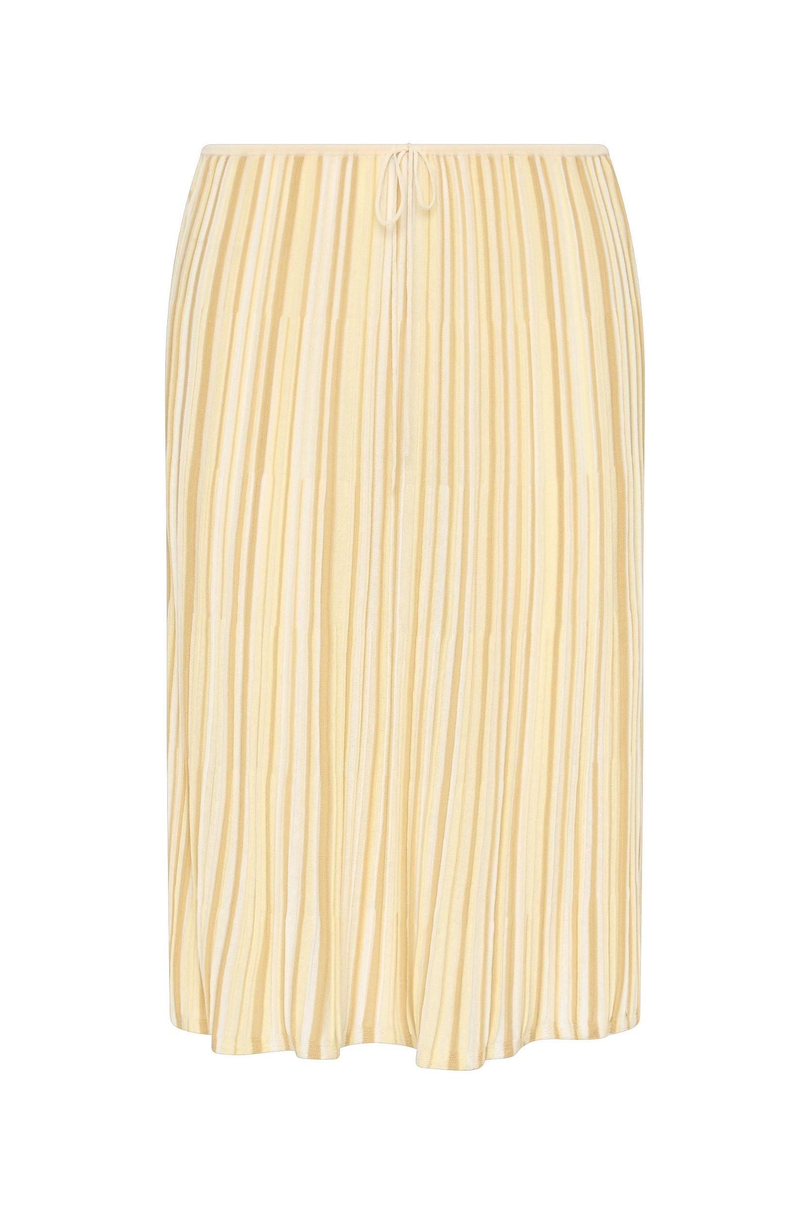 Citara Drawstring Skirt Butter Stripe Product Image