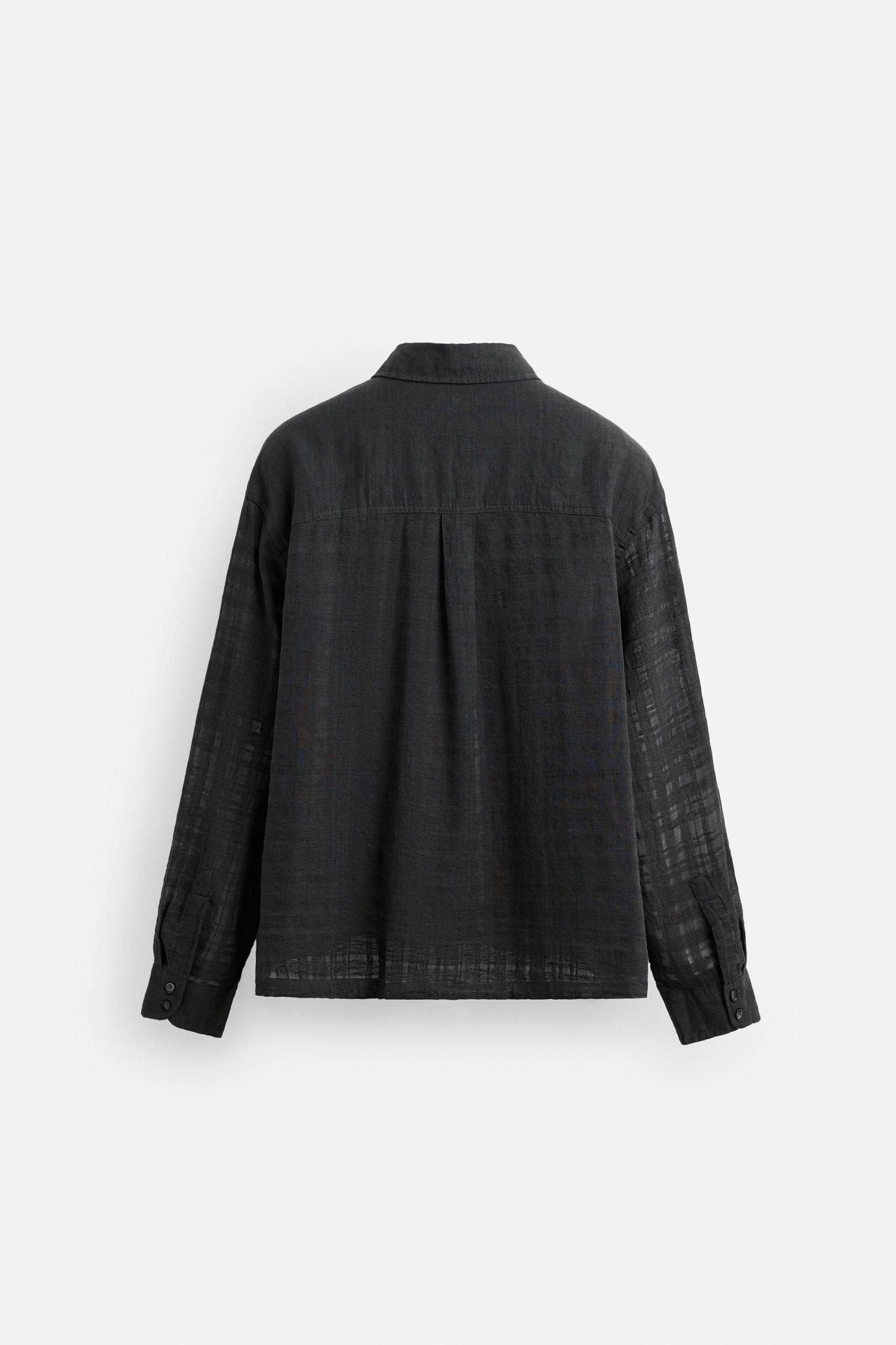 TEXTURED COTTON - LINEN SHIRT Product Image