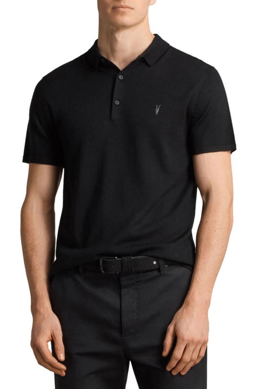 AllSaints Mode Merino Short Sleeve Polo Men's T Shirt Product Image