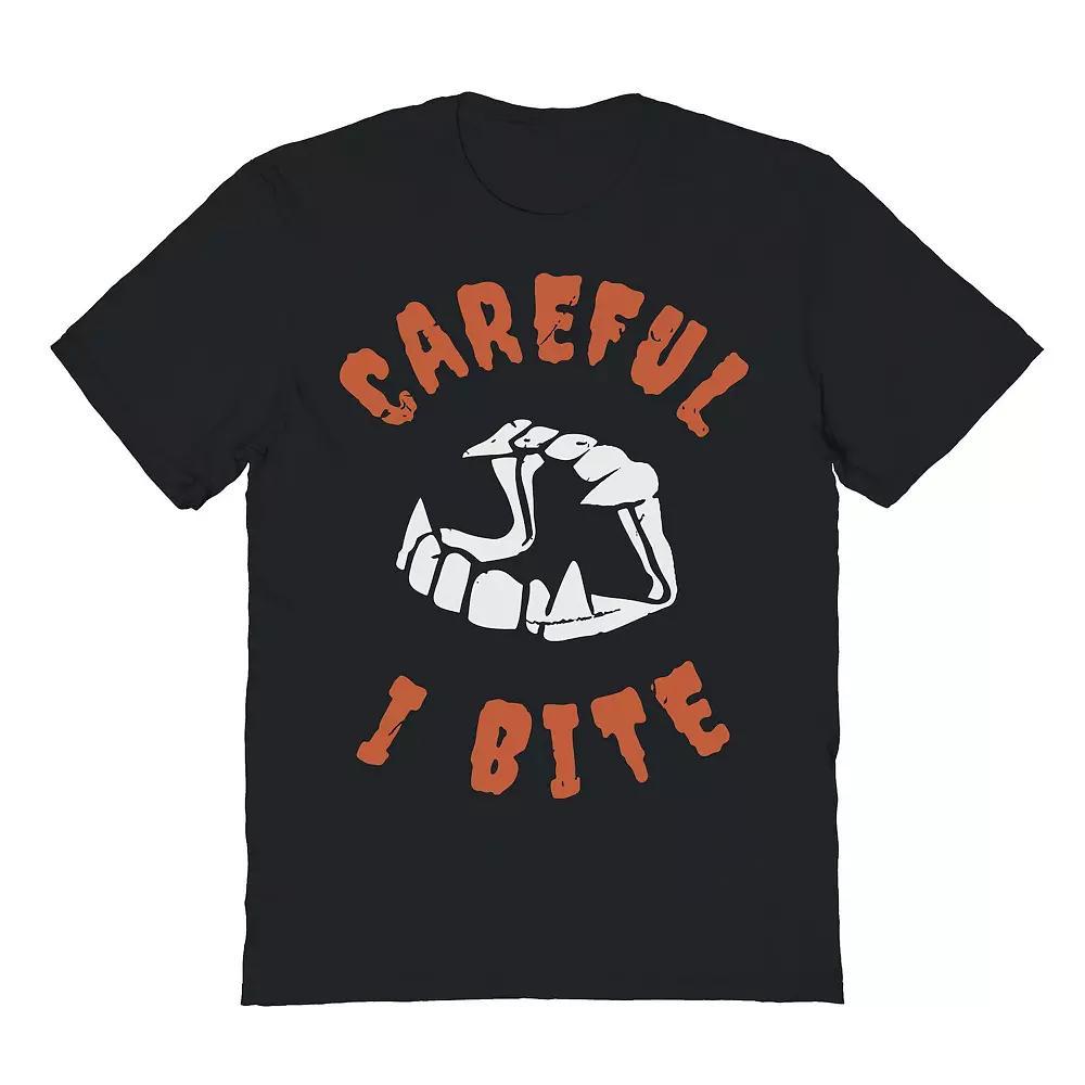 Mens Careful Bite Halloween Graphic Tee Product Image
