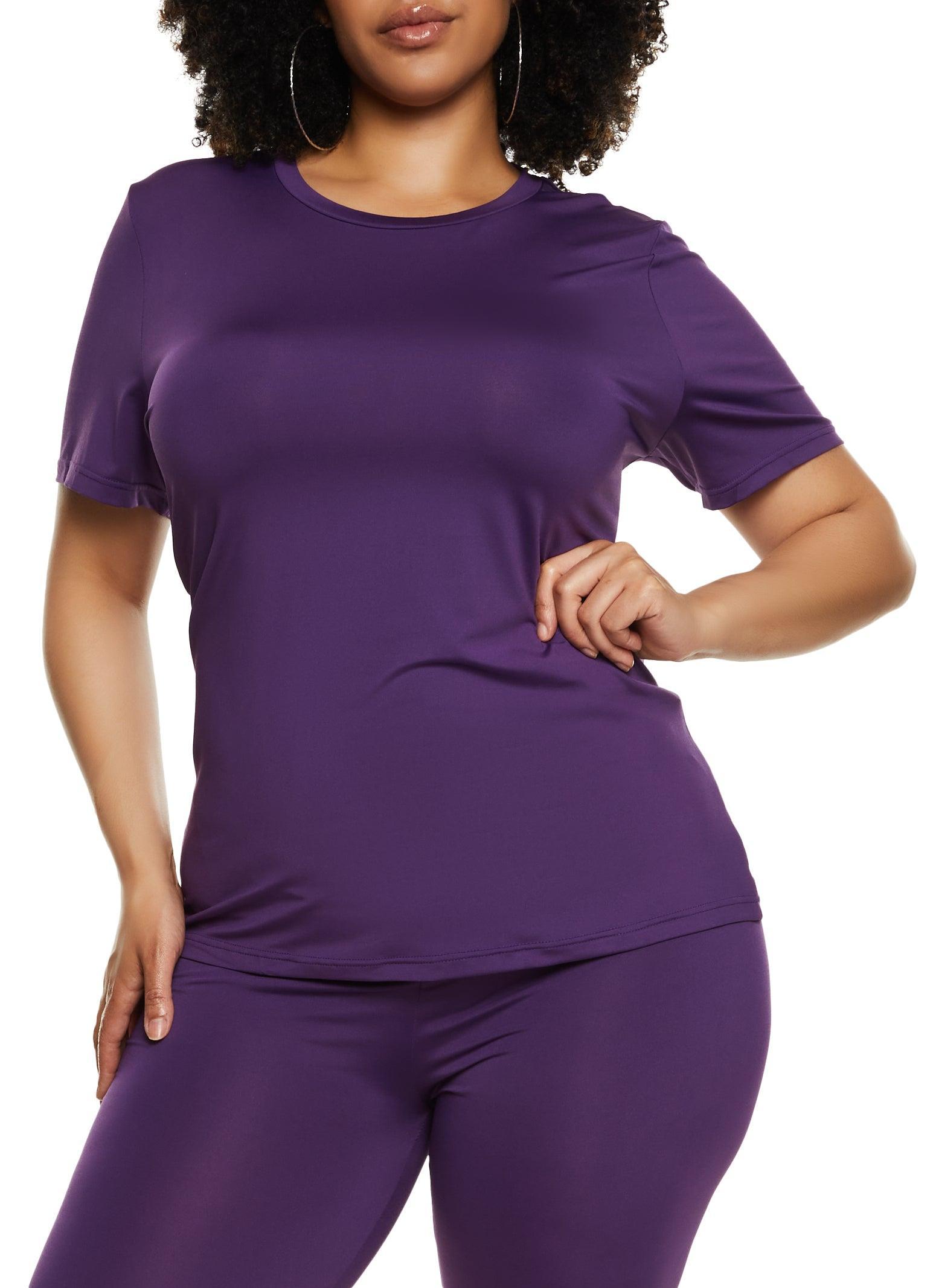 Womens Plus Size Daisy Basic Soft Knit Short Sleeve Top Product Image