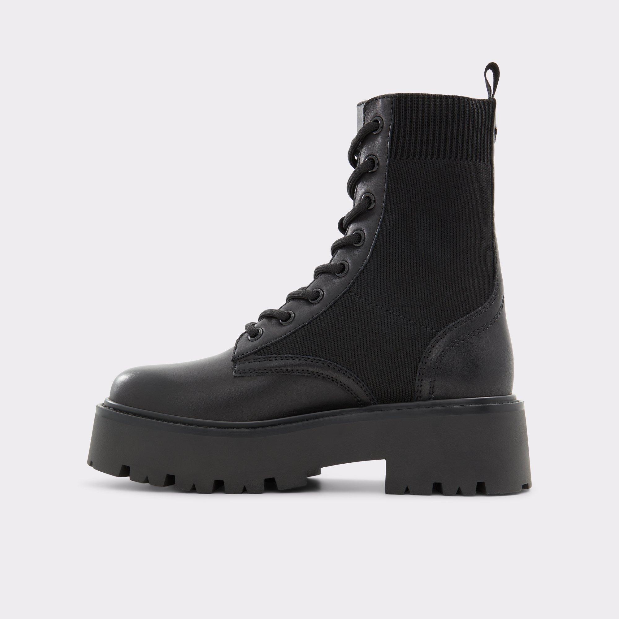 Talaleryknit Black Women's Combat boots | ALDO US Product Image