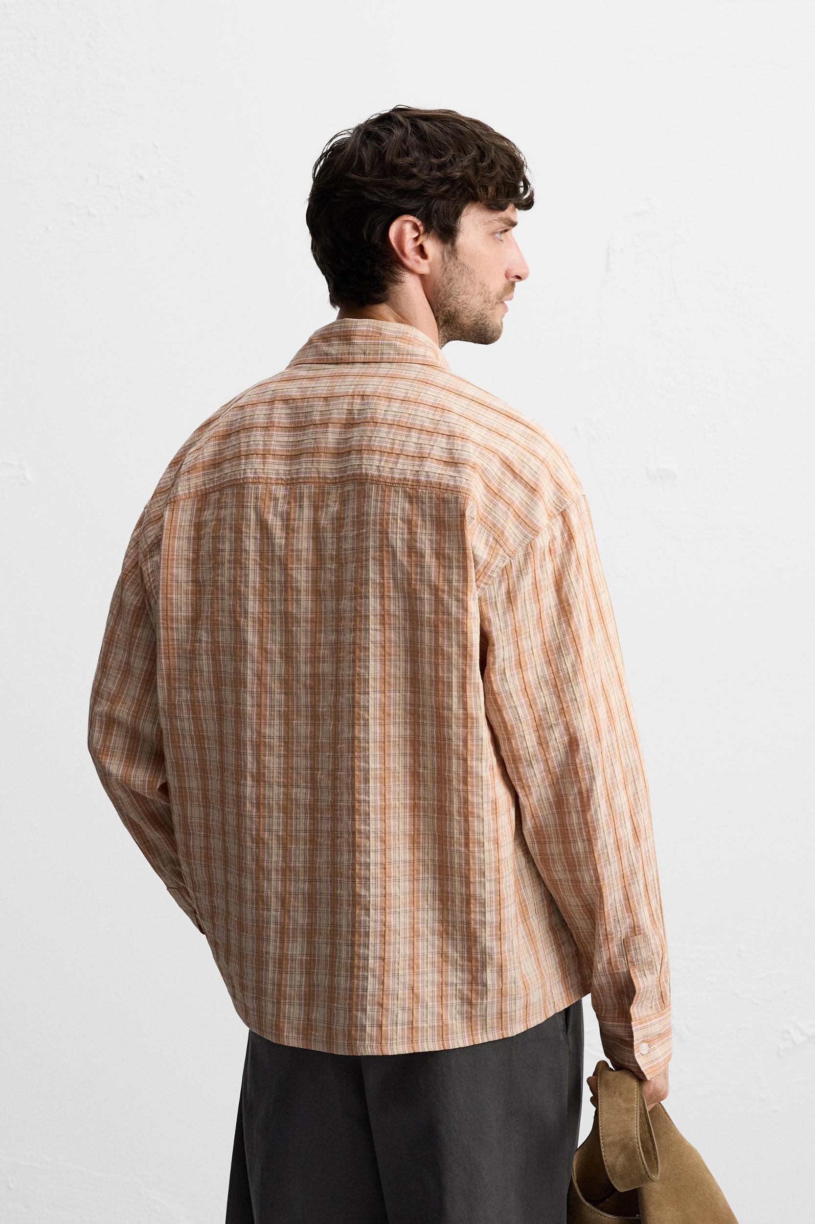 TEXTURED PLAID SHIRT Product Image