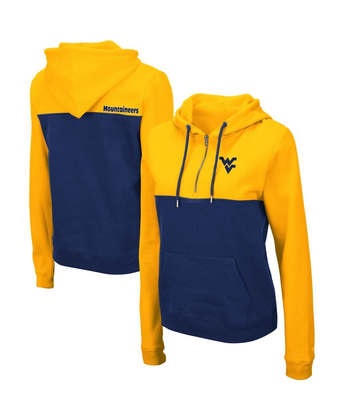 Women's Colosseum Gold/Charcoal Iowa Hawkeyes Aidan Lightweight Half-Zip Hoodie, Size: Small Product Image