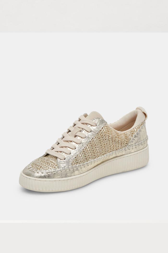 Nicona Sneakers- Gold Woven Product Image