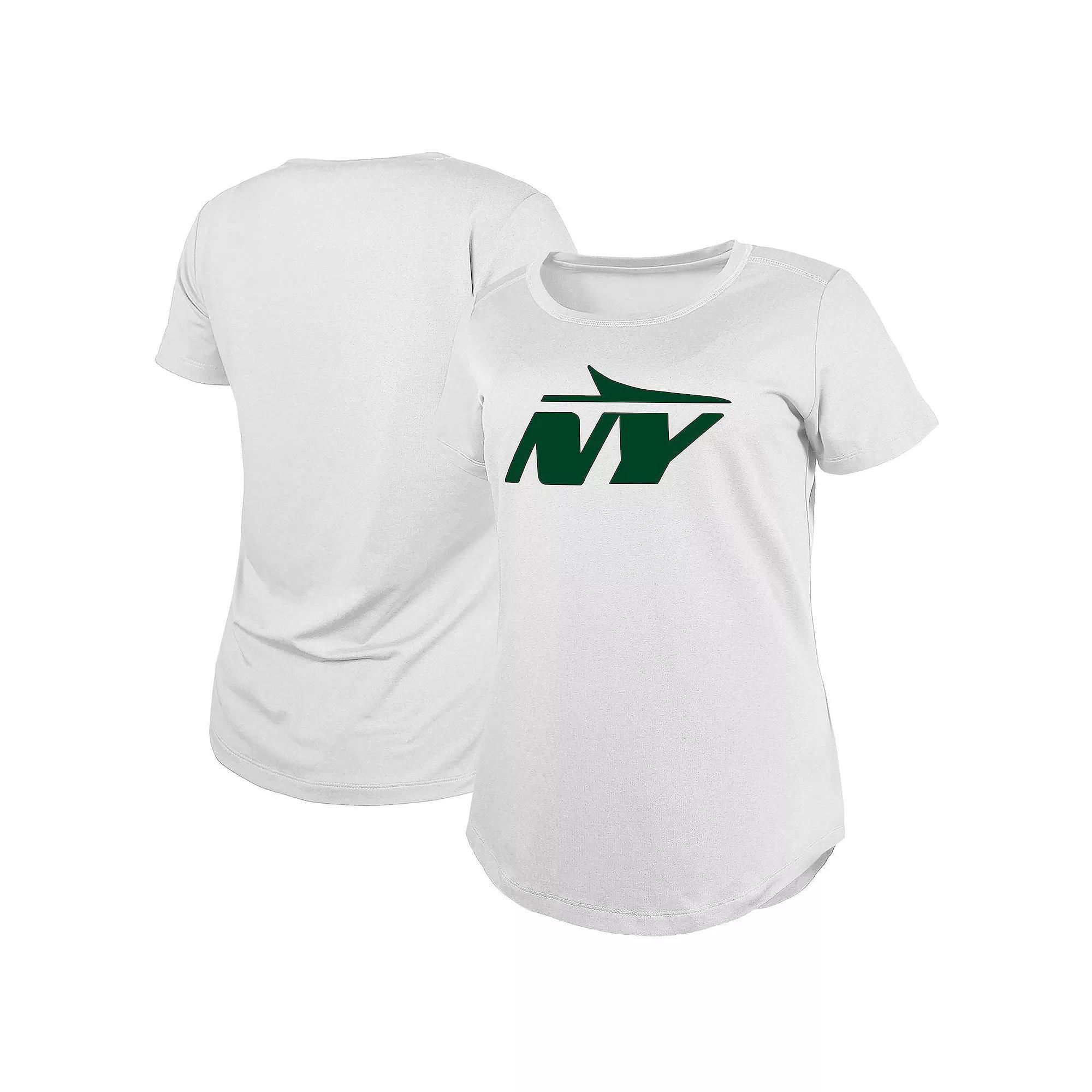 Women's New Era  White New York Jets NY Logo T-Shirt, Size: Large Product Image