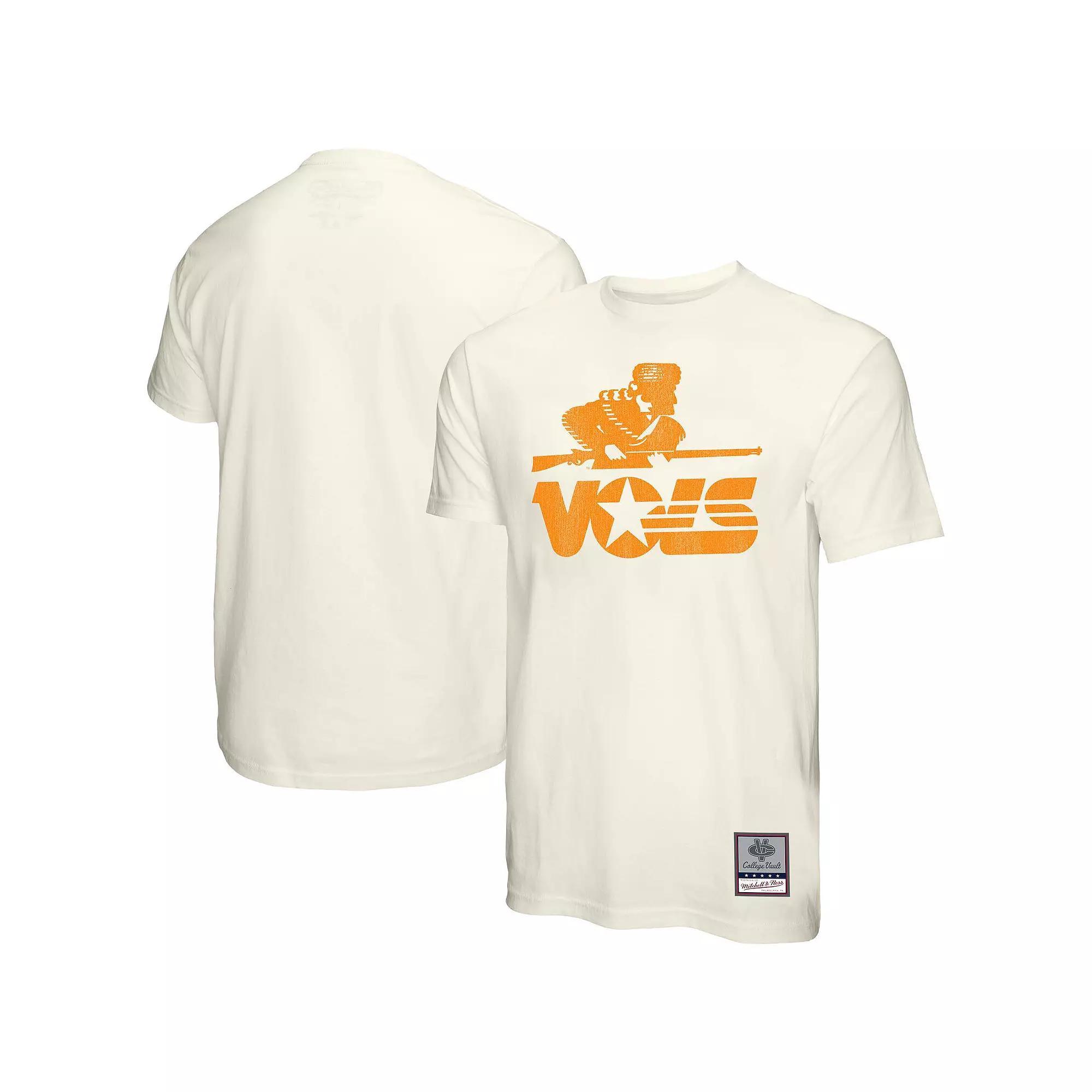 Men's Mitchell & Ness  Cream Tennessee Volunteers Vintage Tone T-Shirt, Size: XL, Beige Product Image