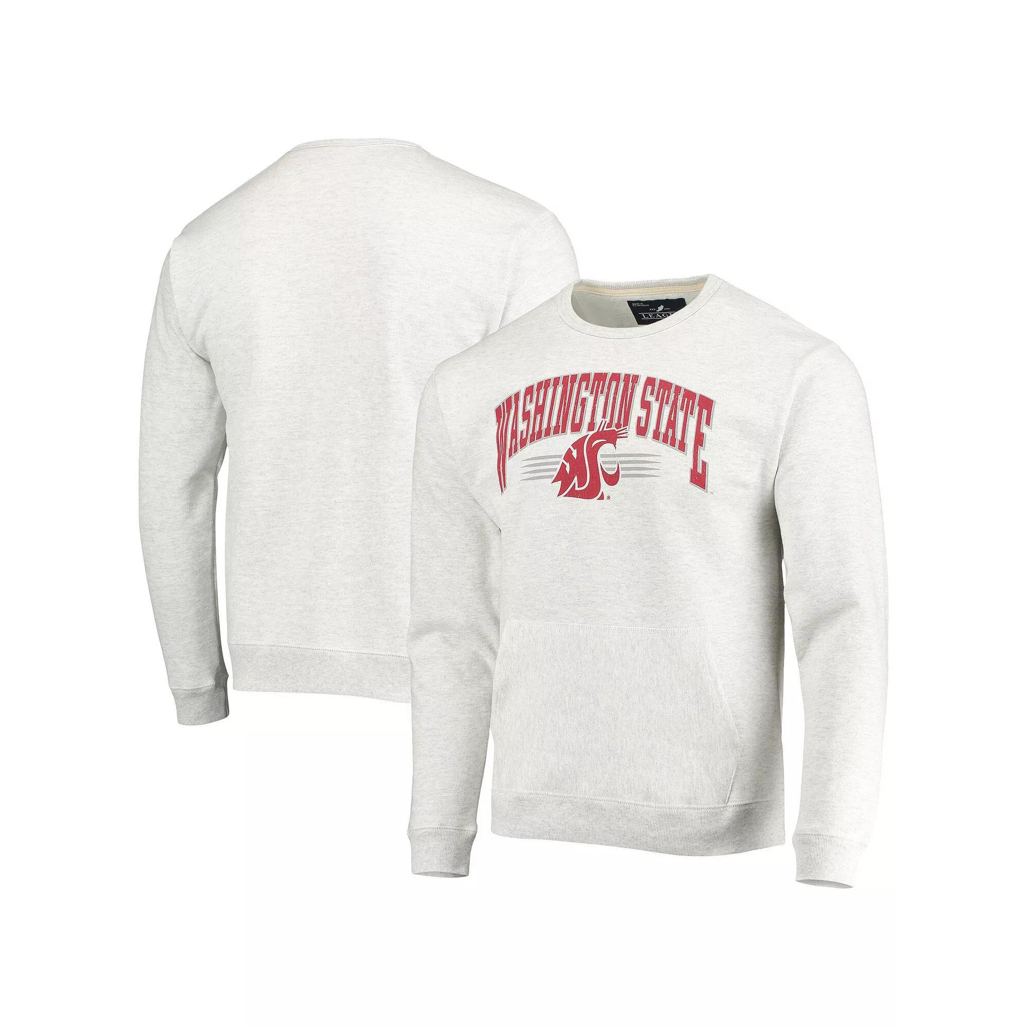 Men's League Collegiate Wear Heathered Gray Washington State Cougars Upperclassman Pocket Pullover Sweatshirt, Size: Medium, Wsc Grey Product Image