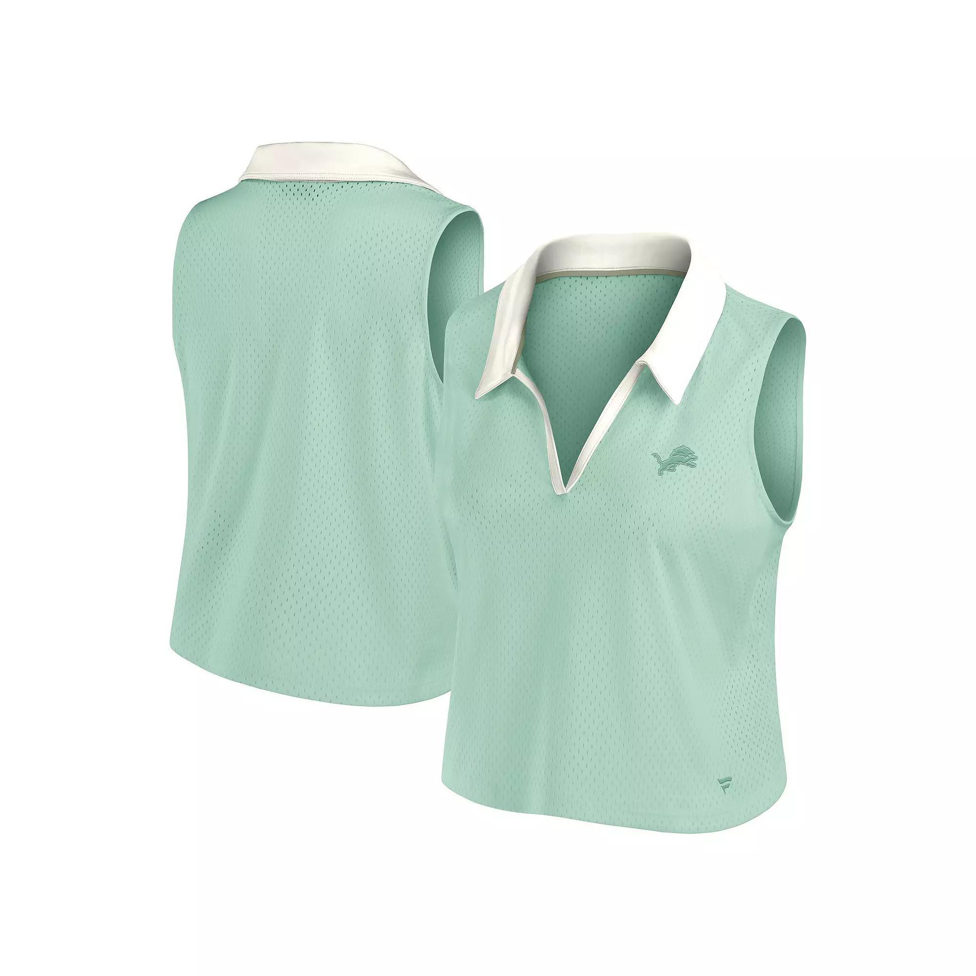 Women's Fanatics Mint Detroit Lions Studio Wellness V-Neck Tank Top, Size: Medium, Team Product Image