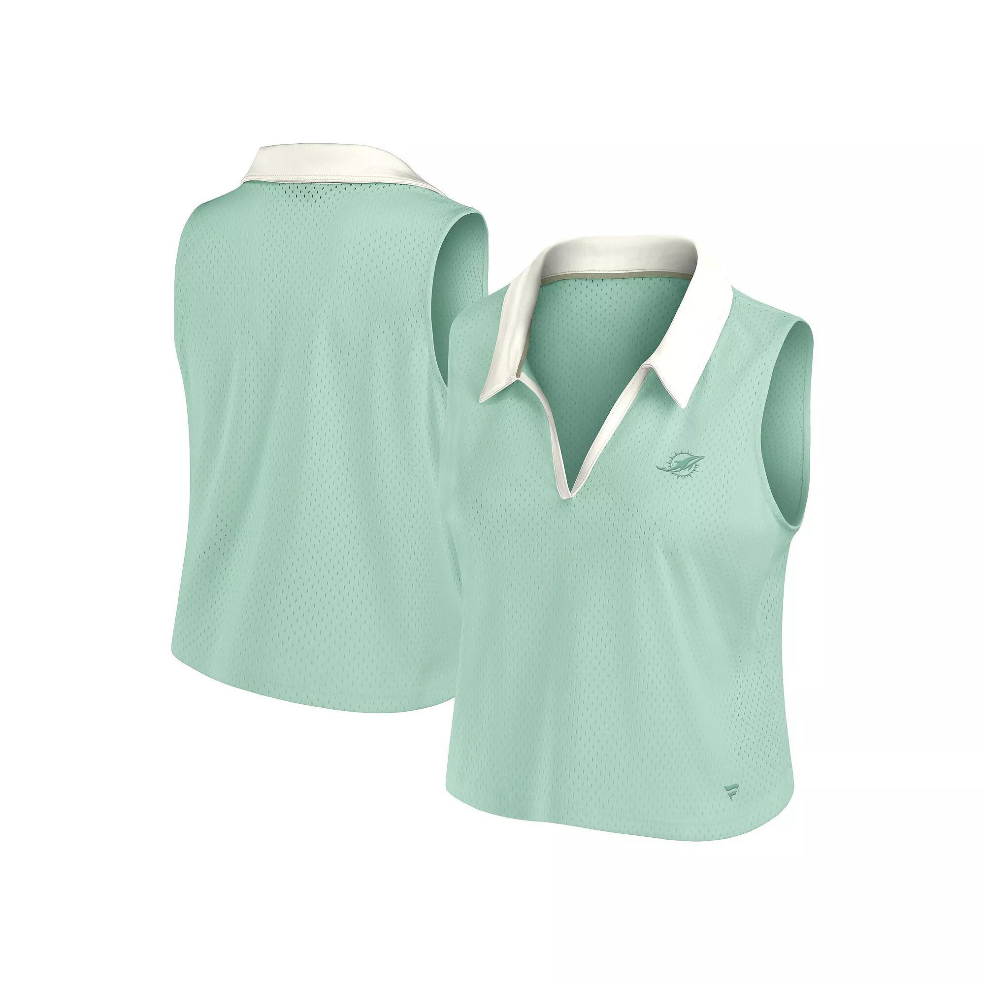 Womens Fanatics Mint Miami Dolphins Studio Wellness V-Neck Tank Top Product Image